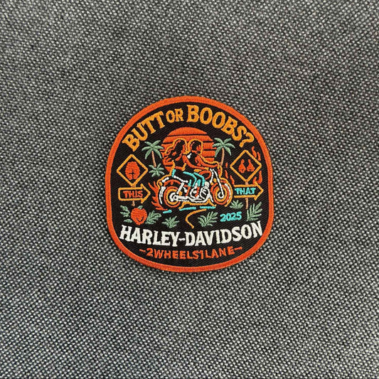 7cm Harley Davidson Patch – Embroidered Sew-On & Iron-On Motorcycle Patch