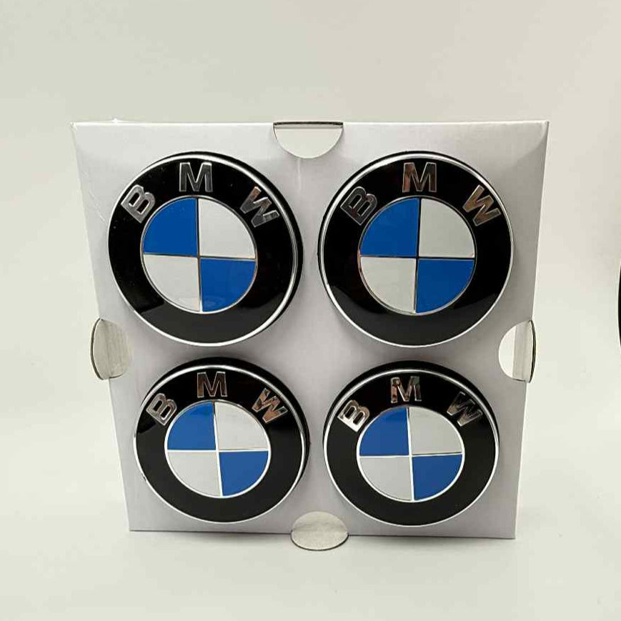 4pcs 68mm BMW Floating Wheel Caps – Spinning Logo Center Covers