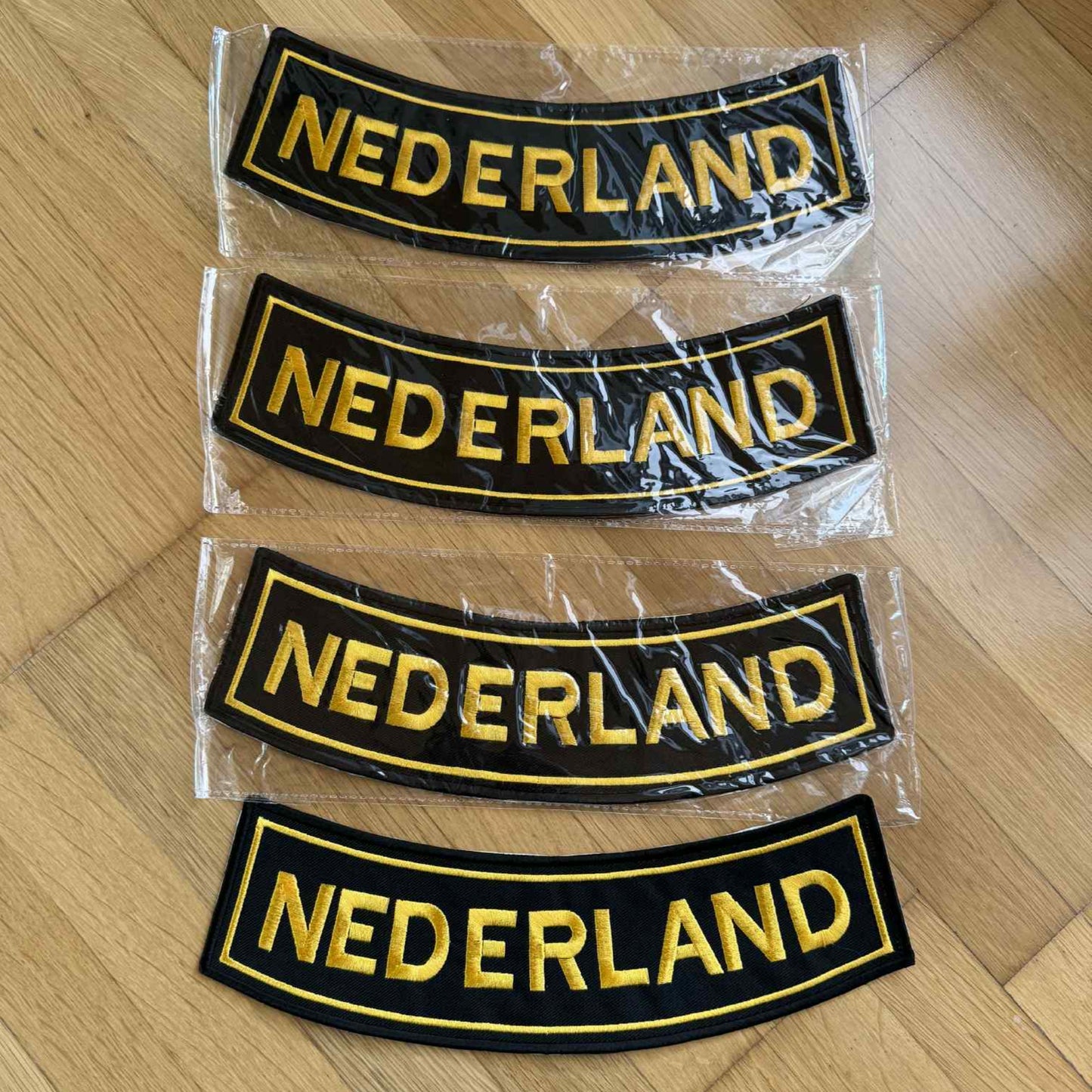 NEDERLAND Rocker Patch 28x7cm – Embroidered Sew-On & Iron-On