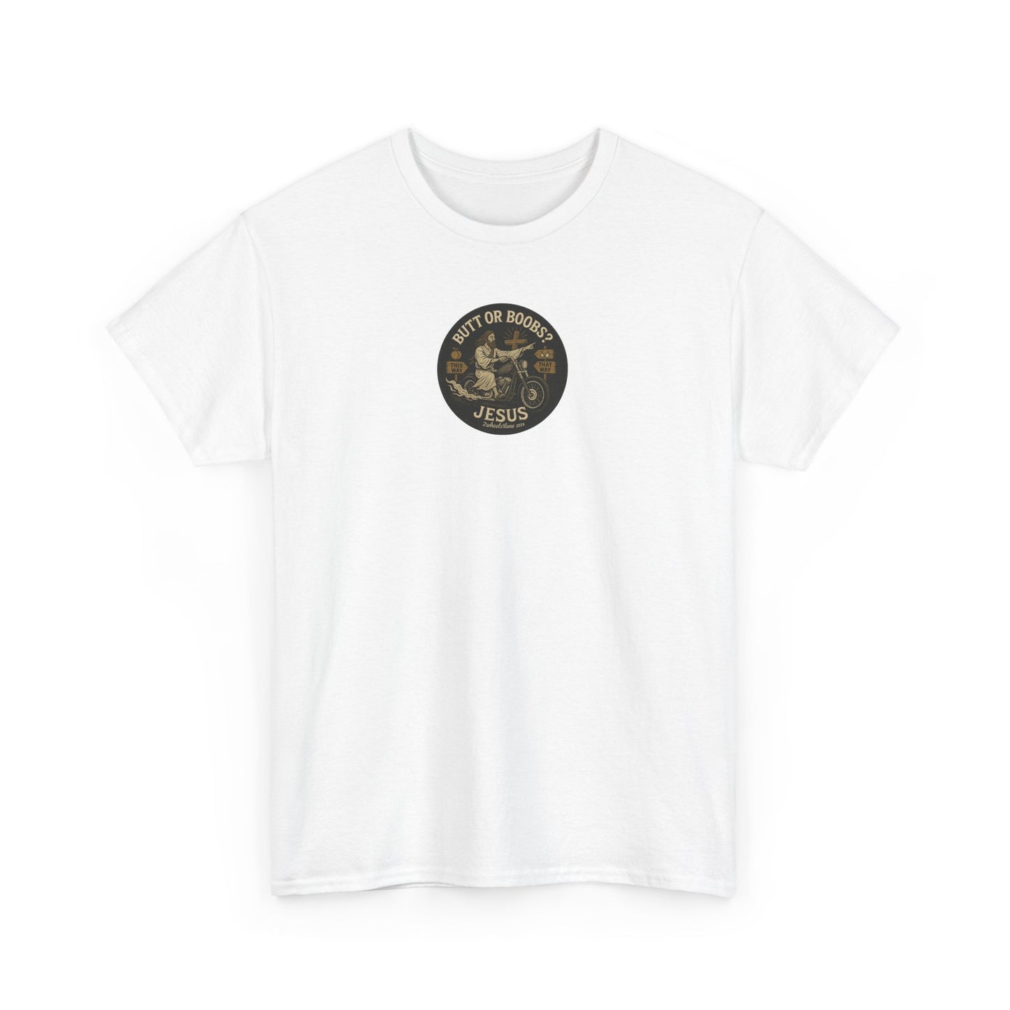 Jesus Biker T-Shirt – Bold Humor & Chopper Design | 2Wheels1Lane