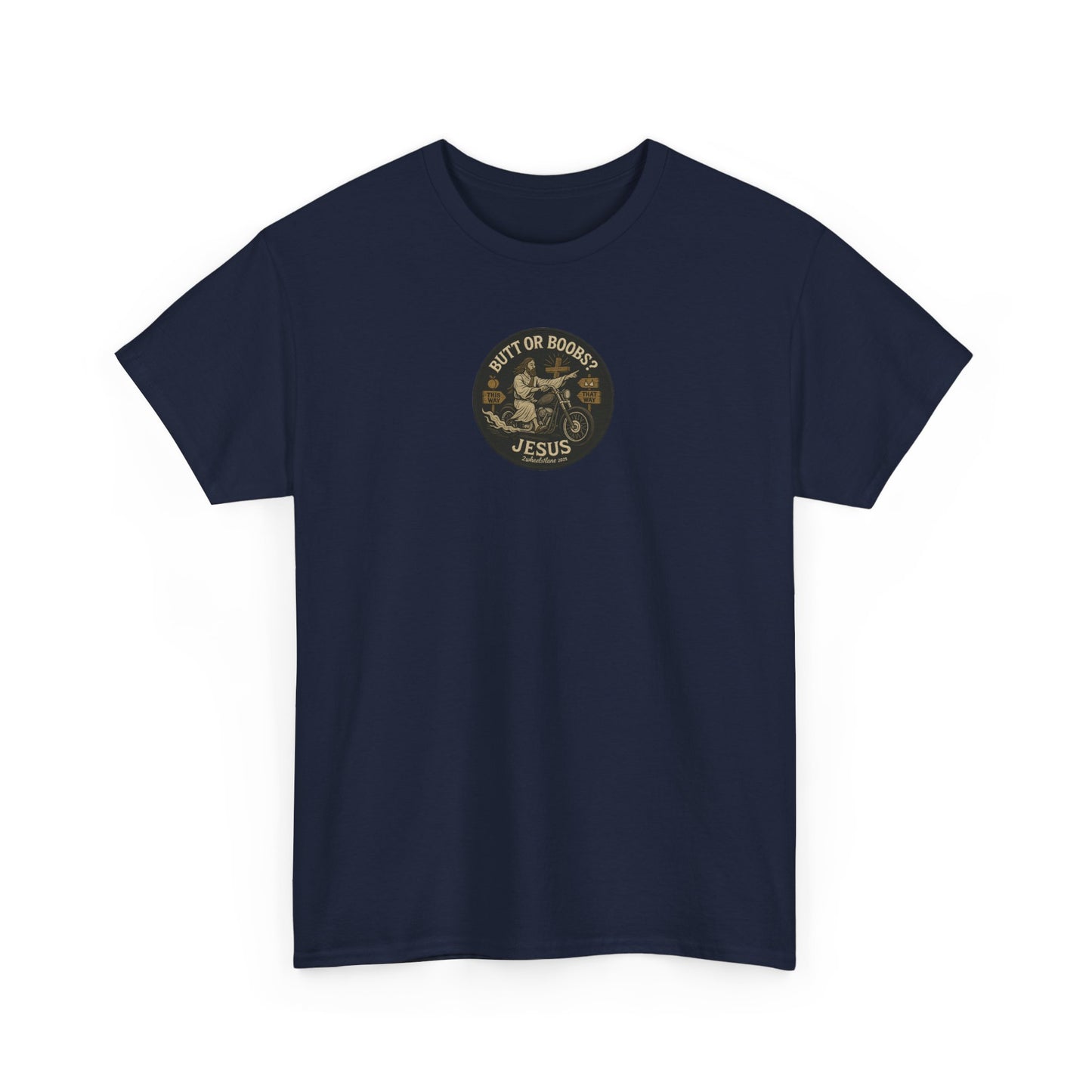 Jesus Biker T-Shirt – Bold Humor & Chopper Design | 2Wheels1Lane