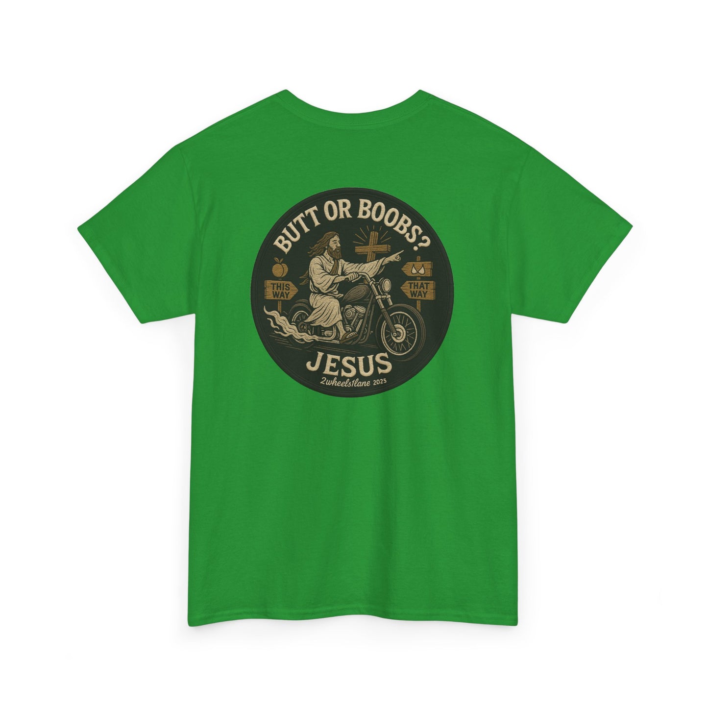 Jesus Biker T-Shirt – Bold Humor & Chopper Design | 2Wheels1Lane