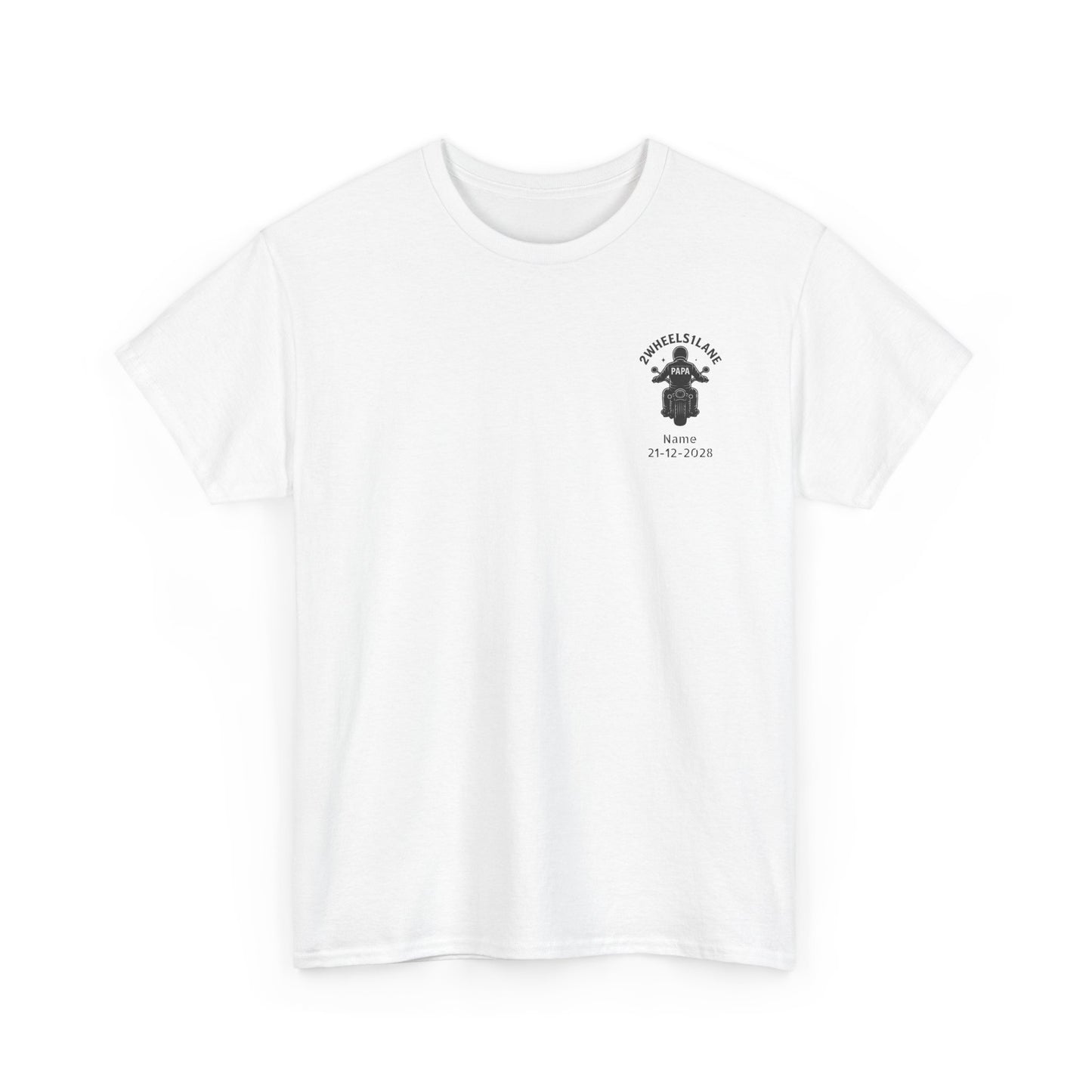 Personalized Biker Papa T-Shirt – Custom Motorcycle Dad Shirt – Father's Day Gift for Biker Dads