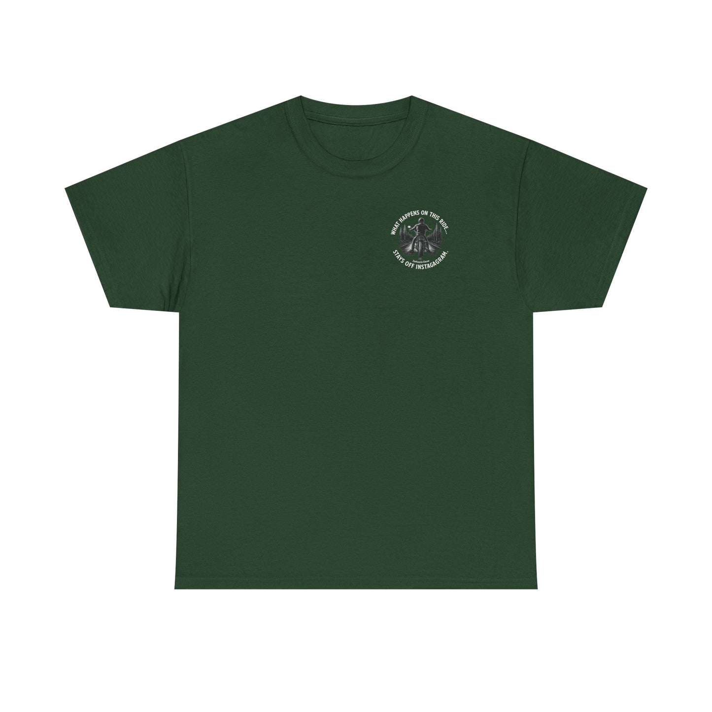 Biker T-Shirt – Design 2 "What Happens on This Ride Stays Off Instagram" – 2Wheels1Lane Exclusive