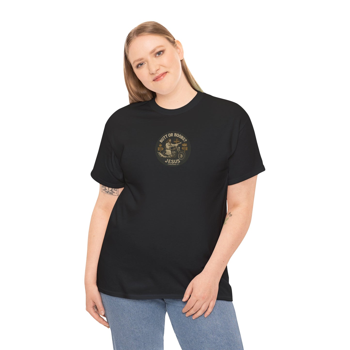 Jesus Biker T-Shirt – Bold Humor & Chopper Design | 2Wheels1Lane