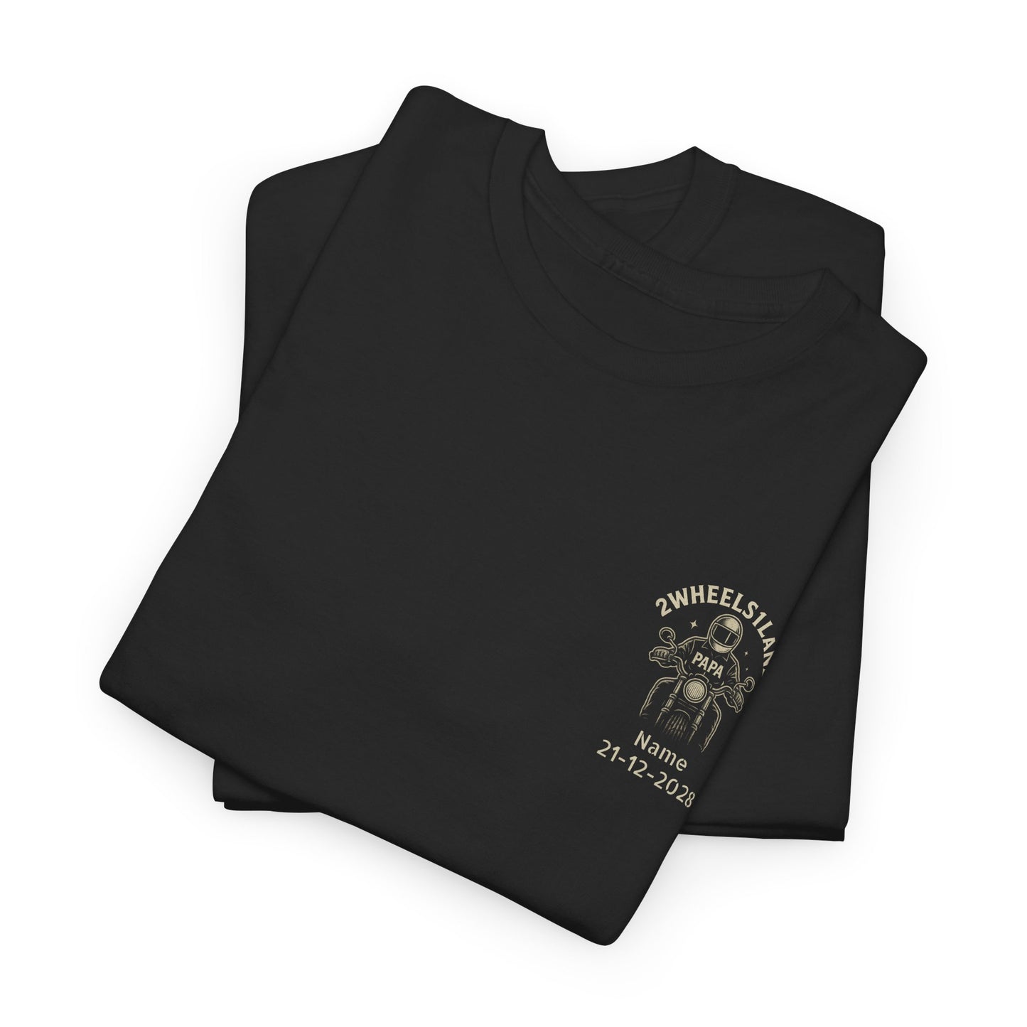 Personalized Biker Papa T-Shirt – Custom Motorcycle Dad Shirt – Father's Day Gift for Biker Dads