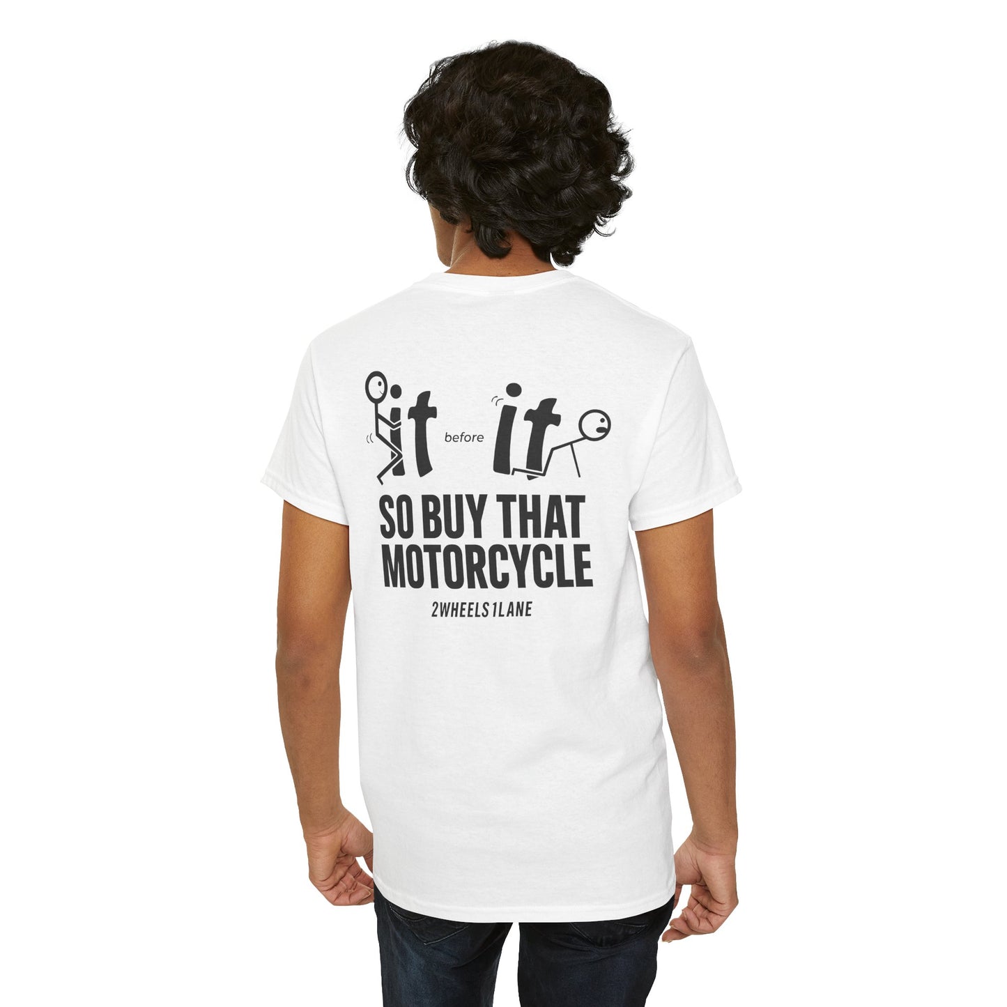 Motorcycle T-Shirt, Bold Biker Graphic Tee | 2Wheels1Lane