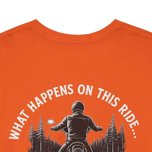 Biker T-Shirt – Design 2 "What Happens on This Ride Stays Off Instagram" – 2Wheels1Lane Exclusive