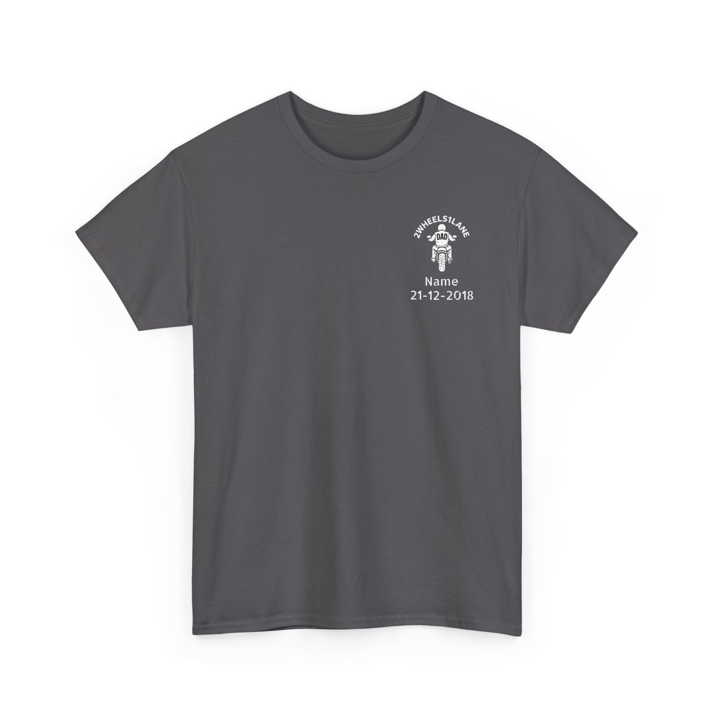 Custom Biker Dad T-Shirt – Personalized Name & Birth Date