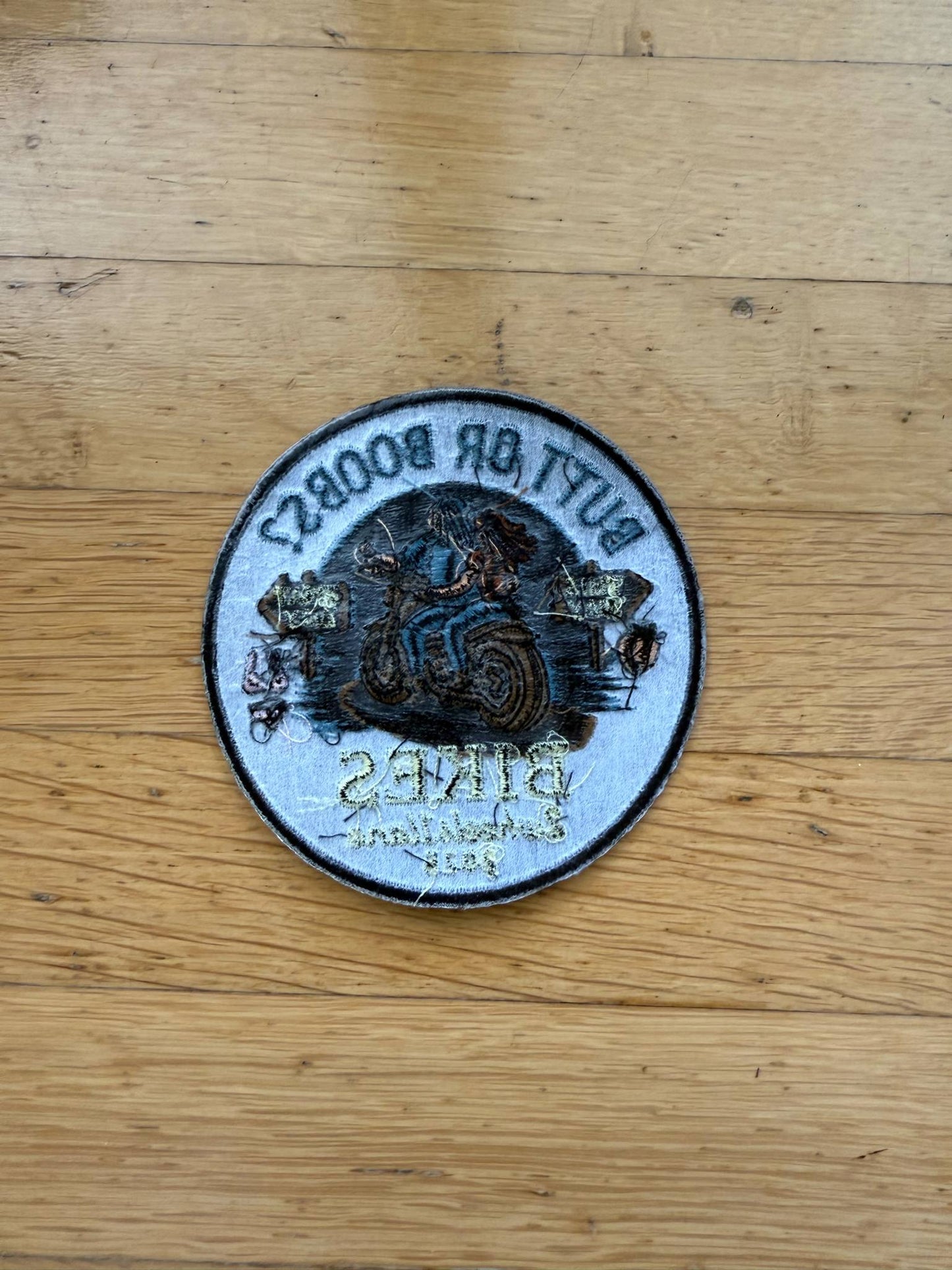 Funny Biker Patch – “Butt or Boobs?” Motorcycle Embroidered Badge – 2Wheels1Lane 2025