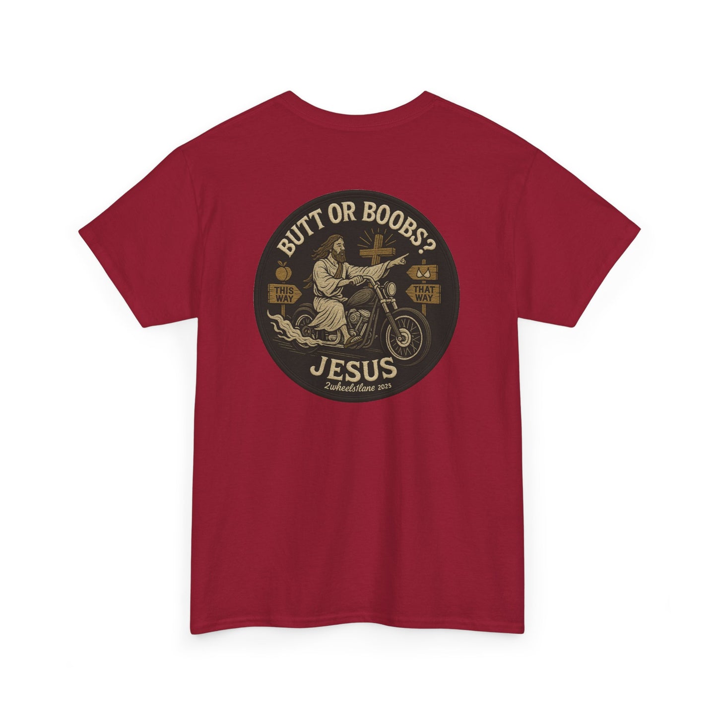 Jesus Biker T-Shirt – Bold Humor & Chopper Design | 2Wheels1Lane