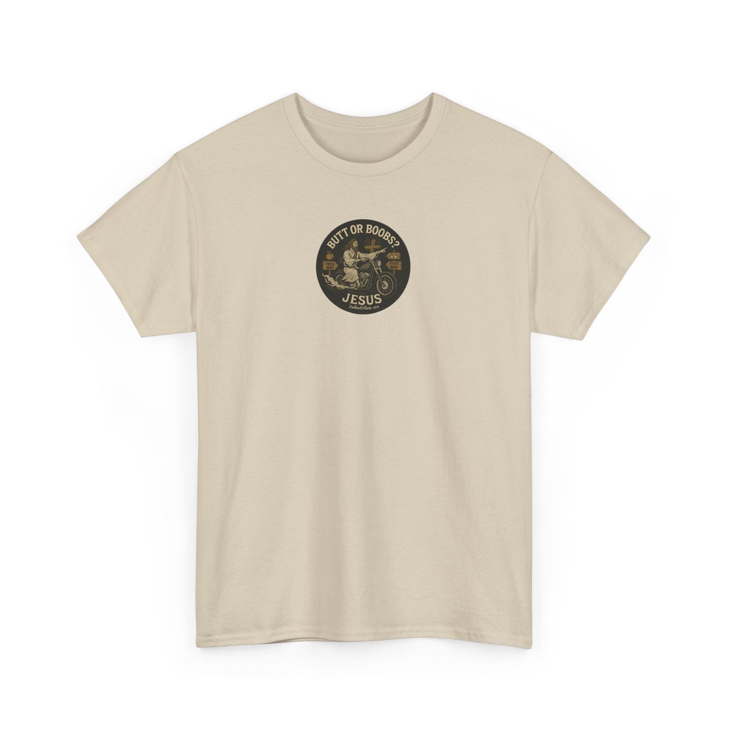 Jesus Biker T-Shirt – Bold Humor & Chopper Design | 2Wheels1Lane