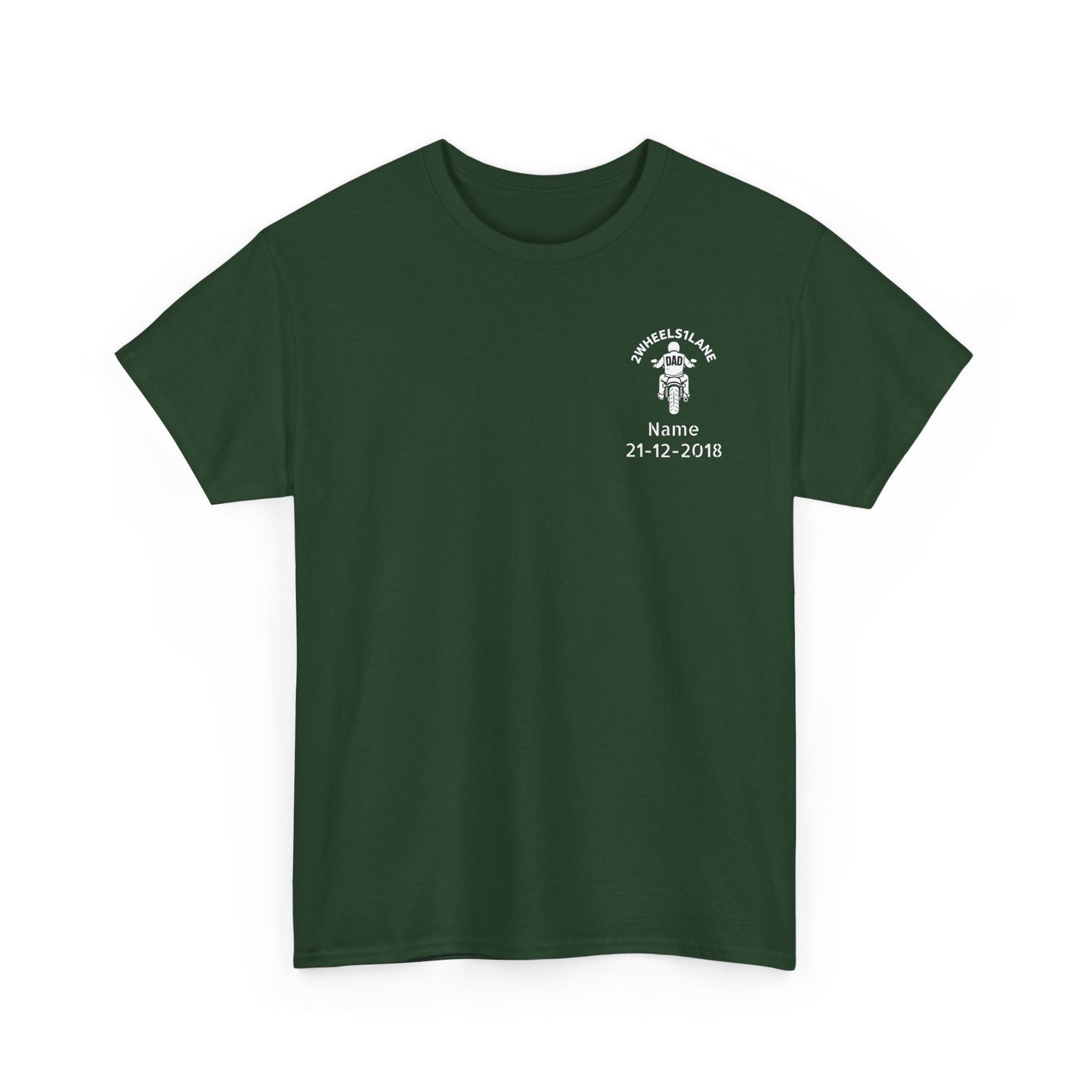 Custom Biker Dad T-Shirt – Personalized Name & Birth Date
