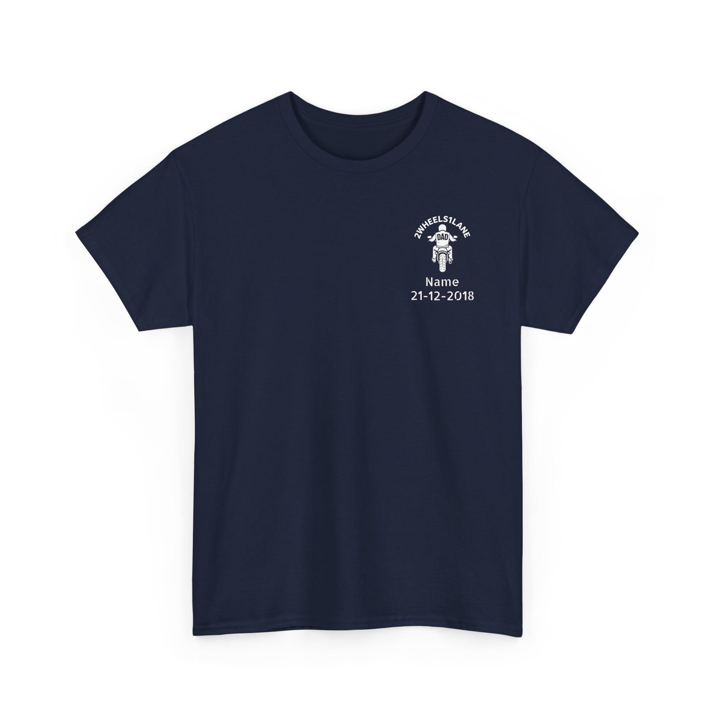 Custom Biker Dad T-Shirt – Personalized Name & Birth Date