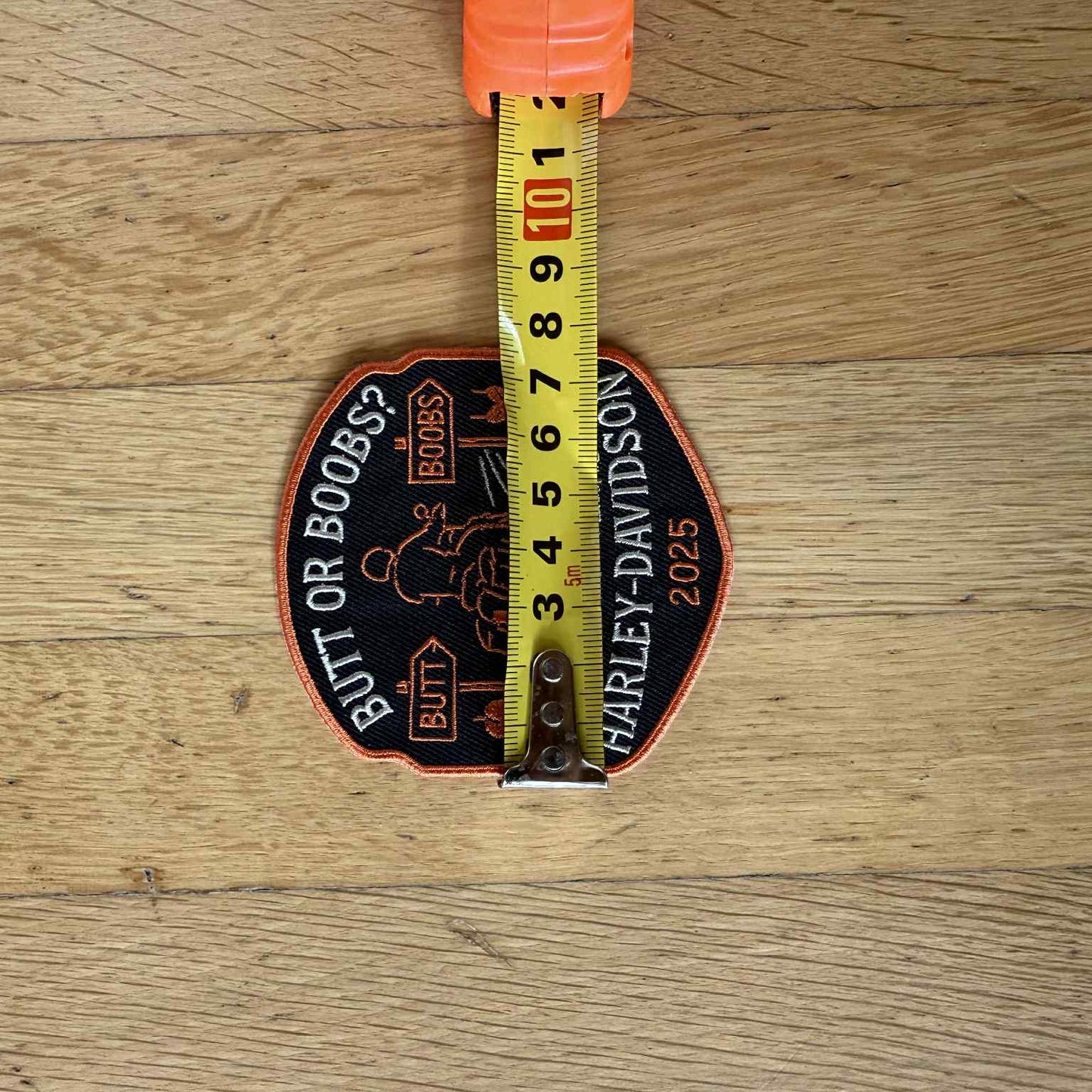 Funny Biker Patch 8cm – Embroidered Sew-On & Iron-On Patch for Harley-Davidson Riders