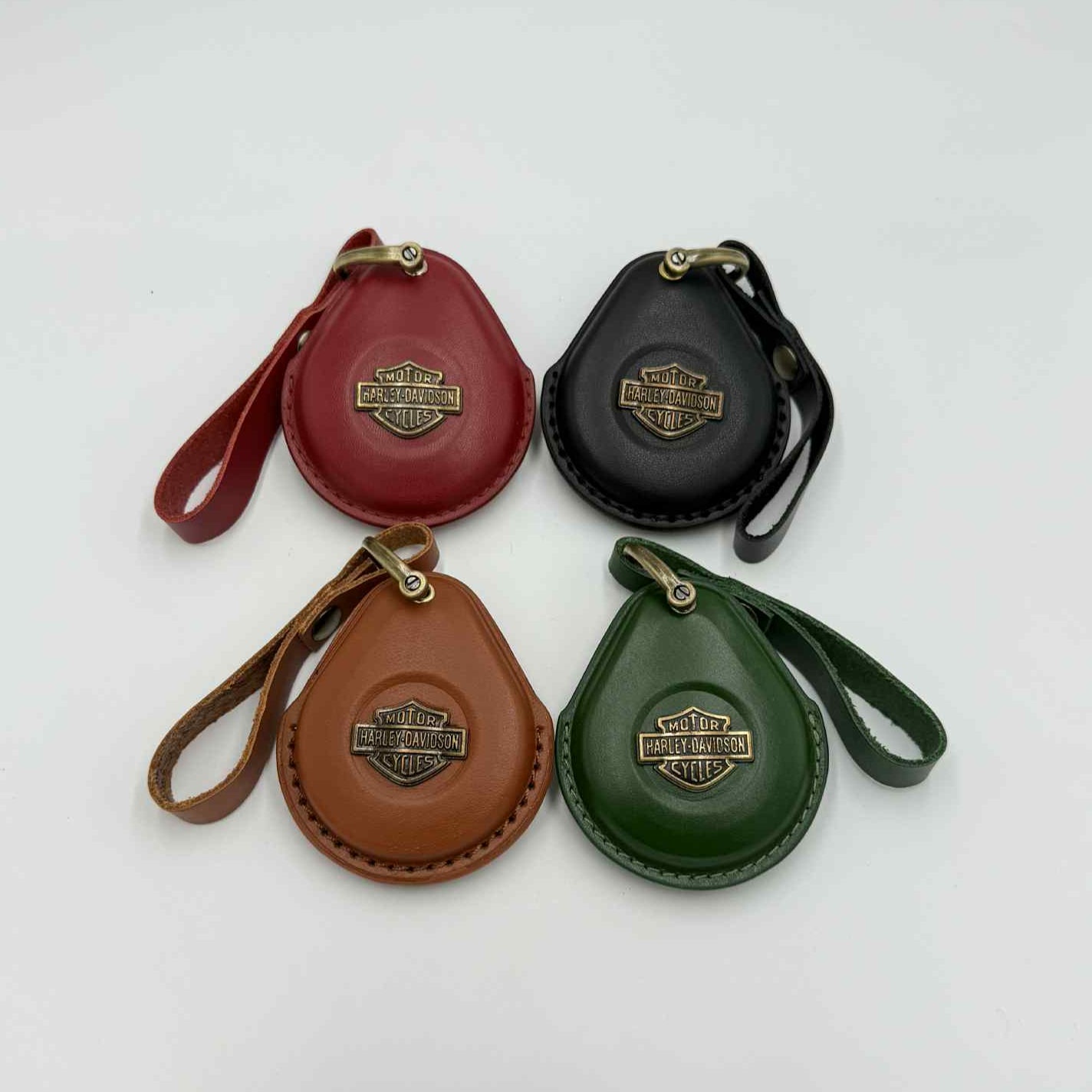 Green Leather Harley-Davidson Key Fob Cover – 2023 & Earlier