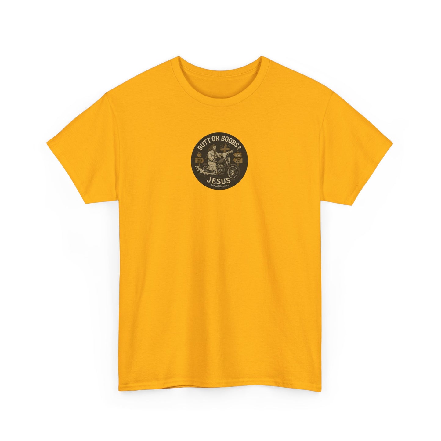 Jesus Biker T-Shirt – Bold Humor & Chopper Design | 2Wheels1Lane