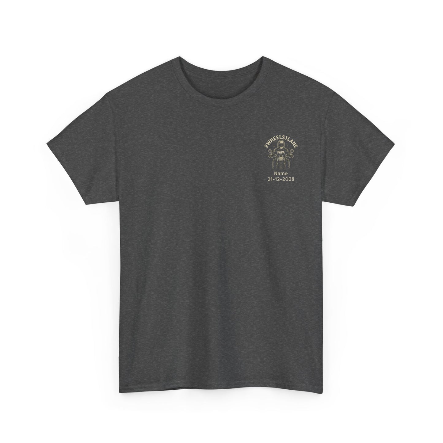 Personalized Biker Papa T-Shirt – Custom Motorcycle Dad Shirt – Father's Day Gift for Biker Dads