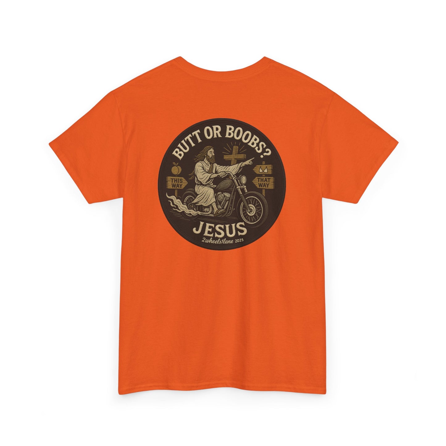 Jesus Biker T-Shirt – Bold Humor & Chopper Design | 2Wheels1Lane