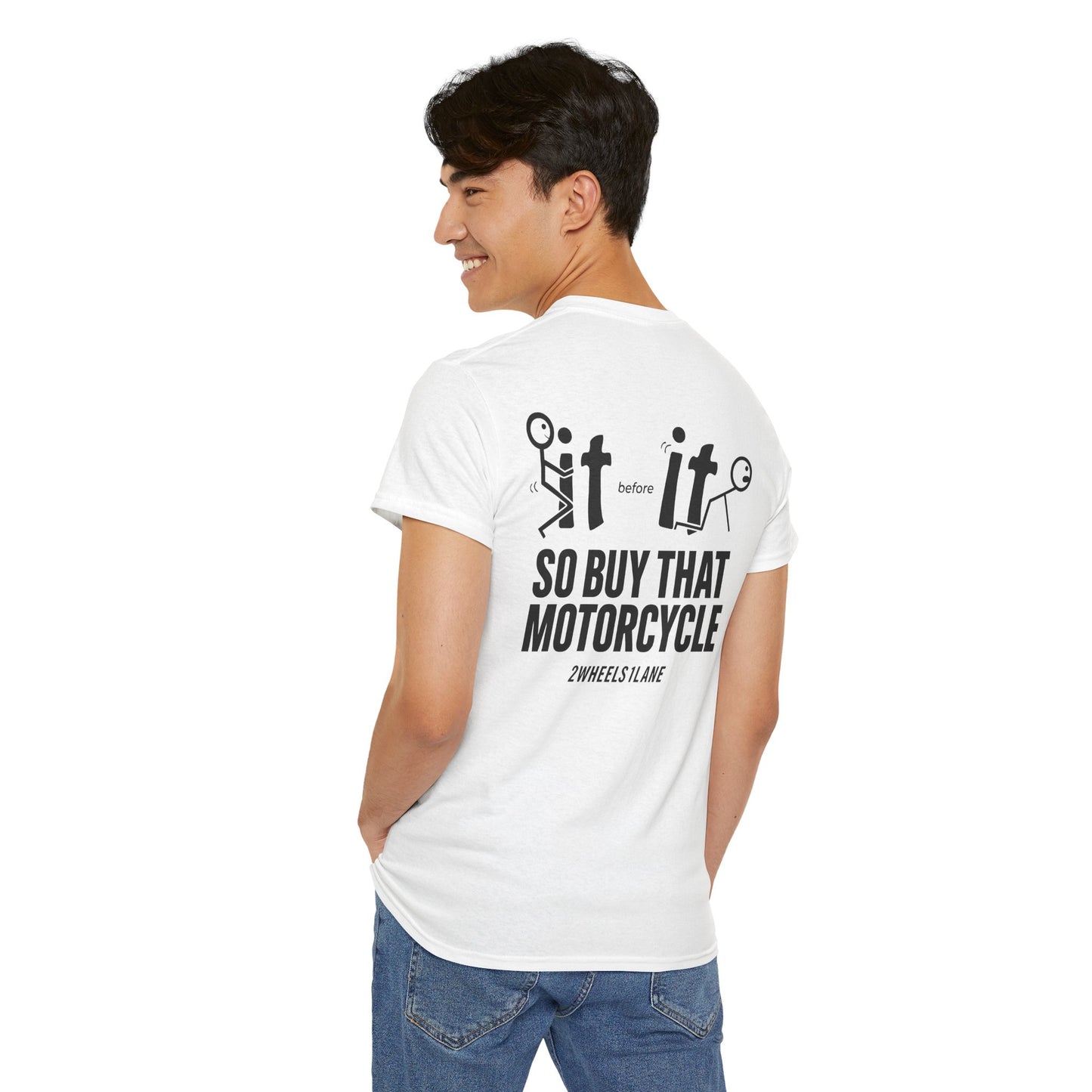 Motorcycle T-Shirt, Bold Biker Graphic Tee | 2Wheels1Lane