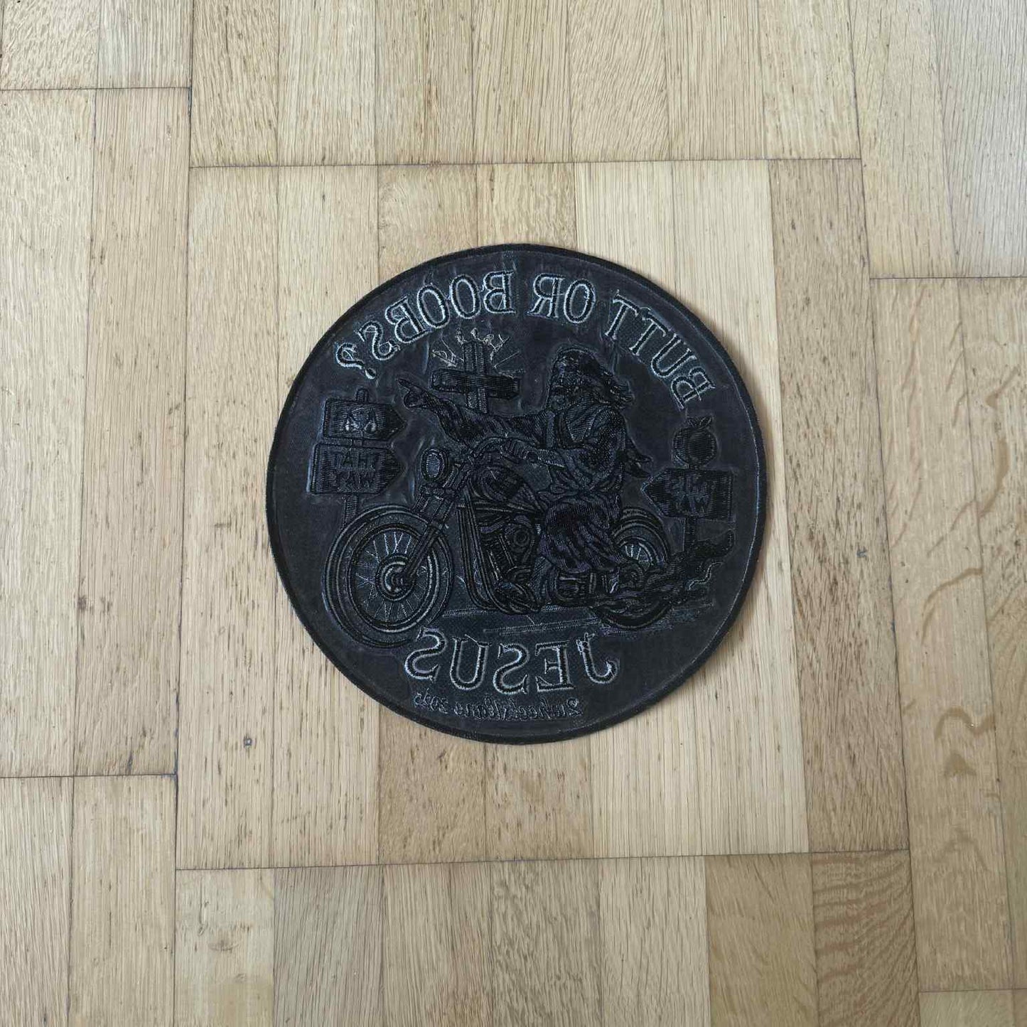 Jesus Biker Patch – Embroidered Sew-On & Iron-On Motorcycle Patch