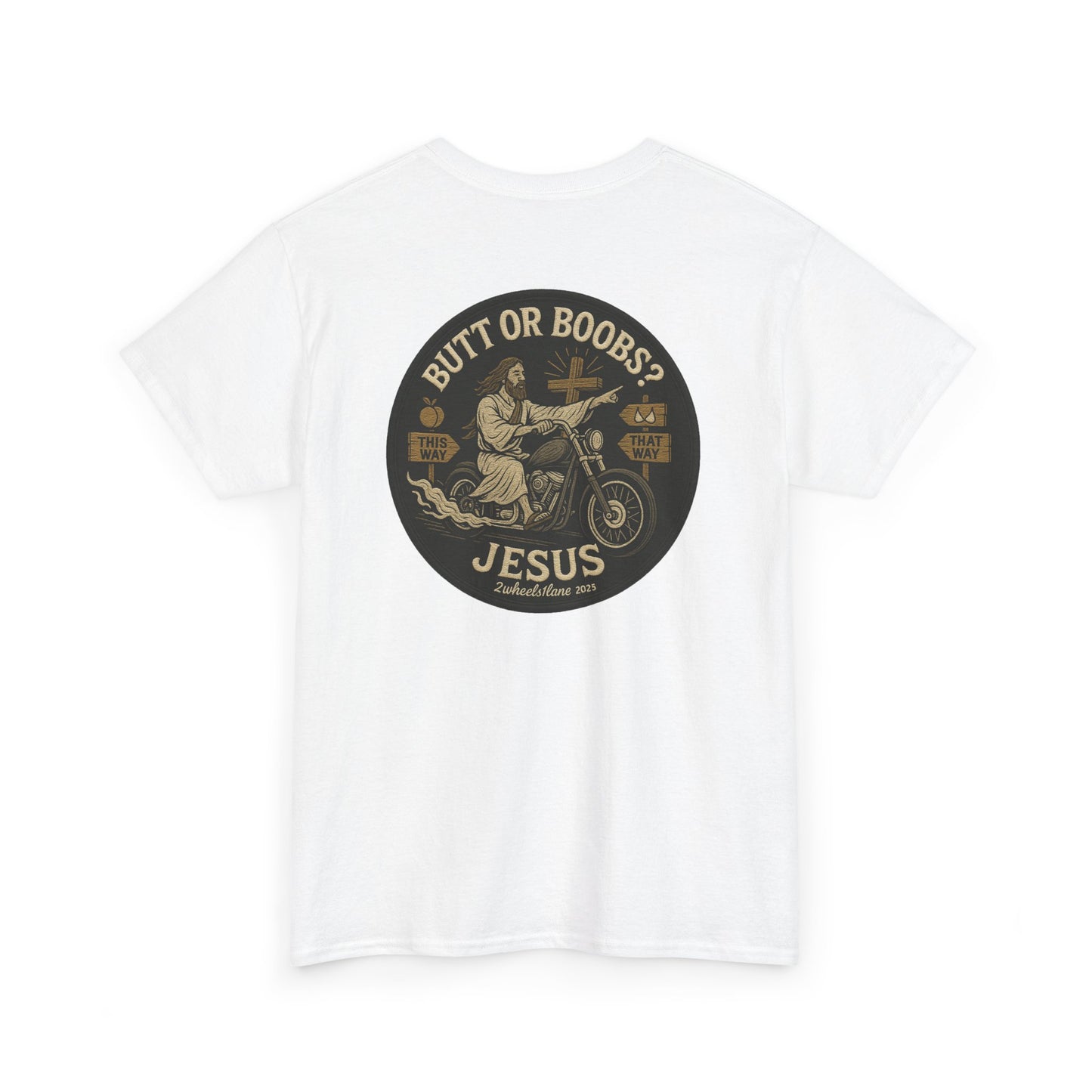 Jesus Biker T-Shirt – Bold Humor & Chopper Design | 2Wheels1Lane