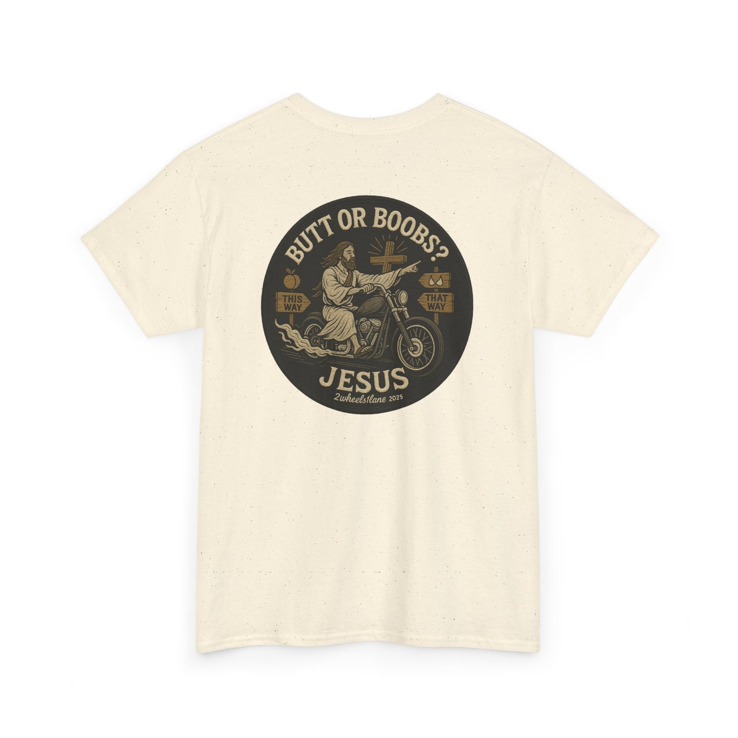 Jesus Biker T-Shirt – Bold Humor & Chopper Design | 2Wheels1Lane