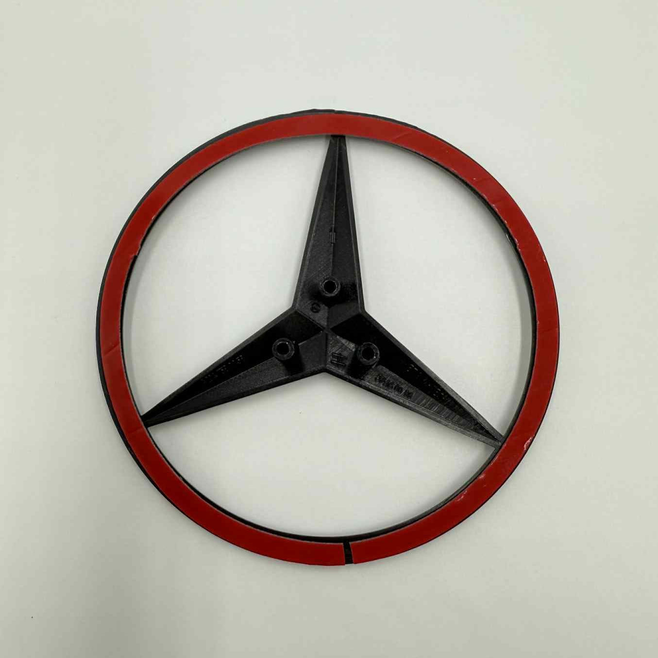 Mercedes Black Emblem Badge 8cm (3.15") – Durable Waterproof