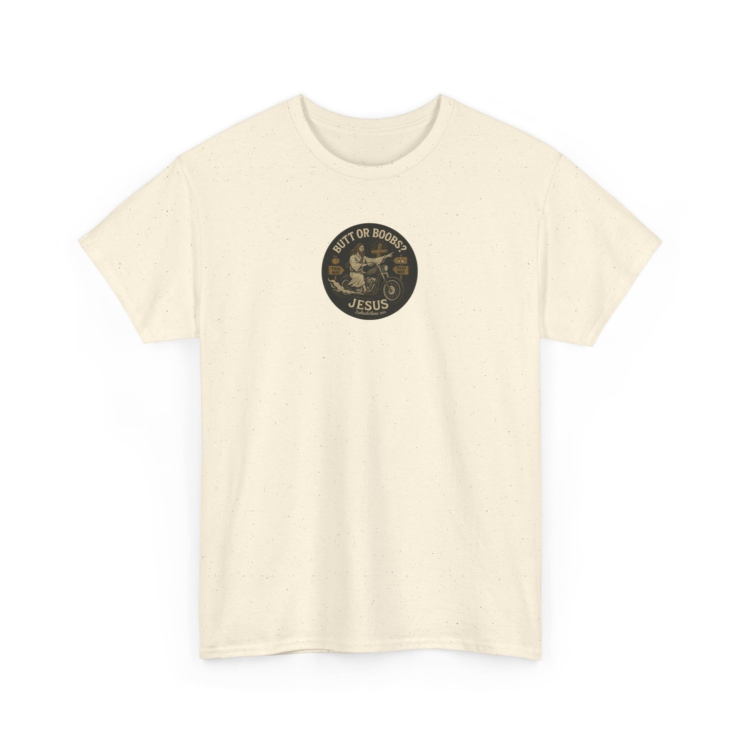 Jesus Biker T-Shirt – Bold Humor & Chopper Design | 2Wheels1Lane