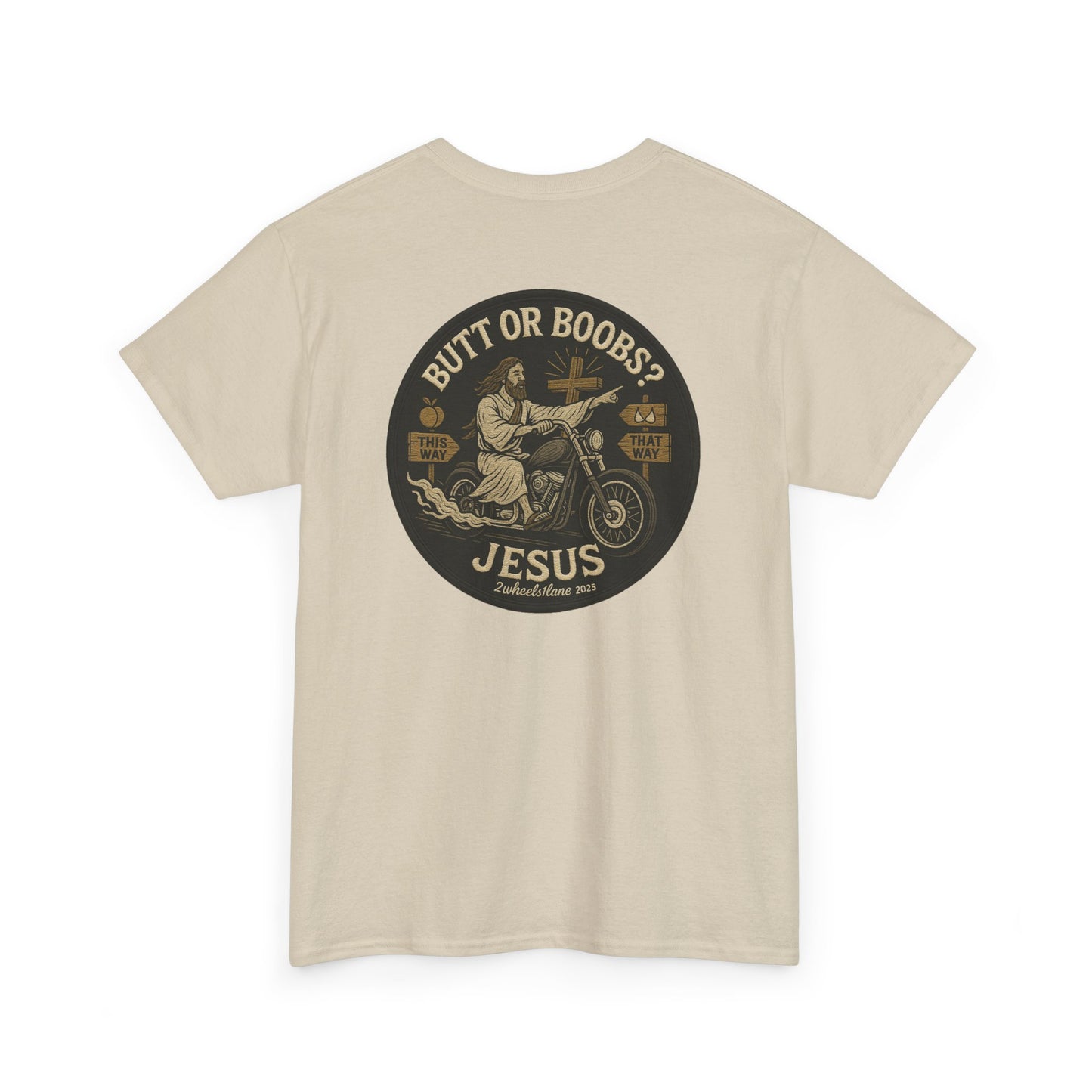 Jesus Biker T-Shirt – Bold Humor & Chopper Design | 2Wheels1Lane