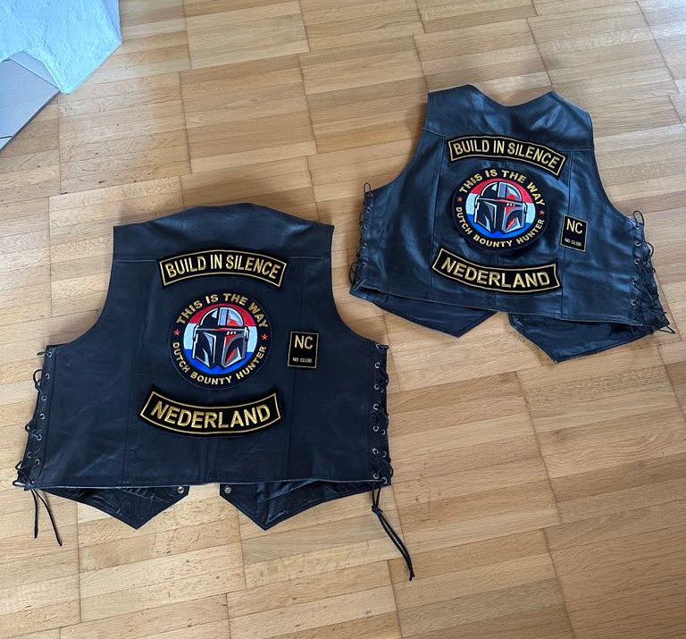 Dutch Bounty Hunter Biker Patch 22.5cm – Embroidered Sew-On Back Patch