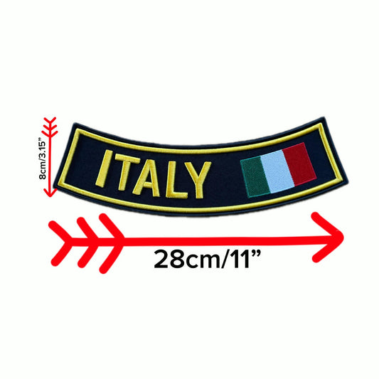 Italy Rocker Patch 28x8cm | Biker Vest Embroidered Patch
