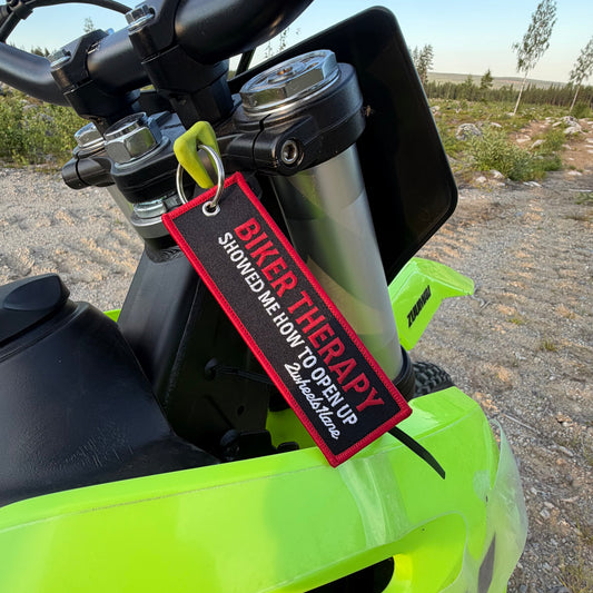Motorcycle Key Tag – ‘Biker Therapy’ (13cm x 4cm)