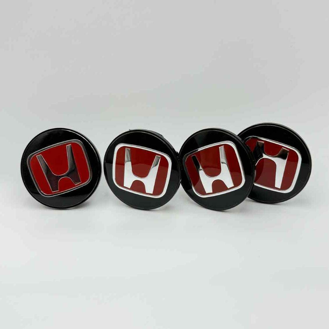 4pcs 69mm/2.72" Fits Honda Center Wheel Caps – Red & Black