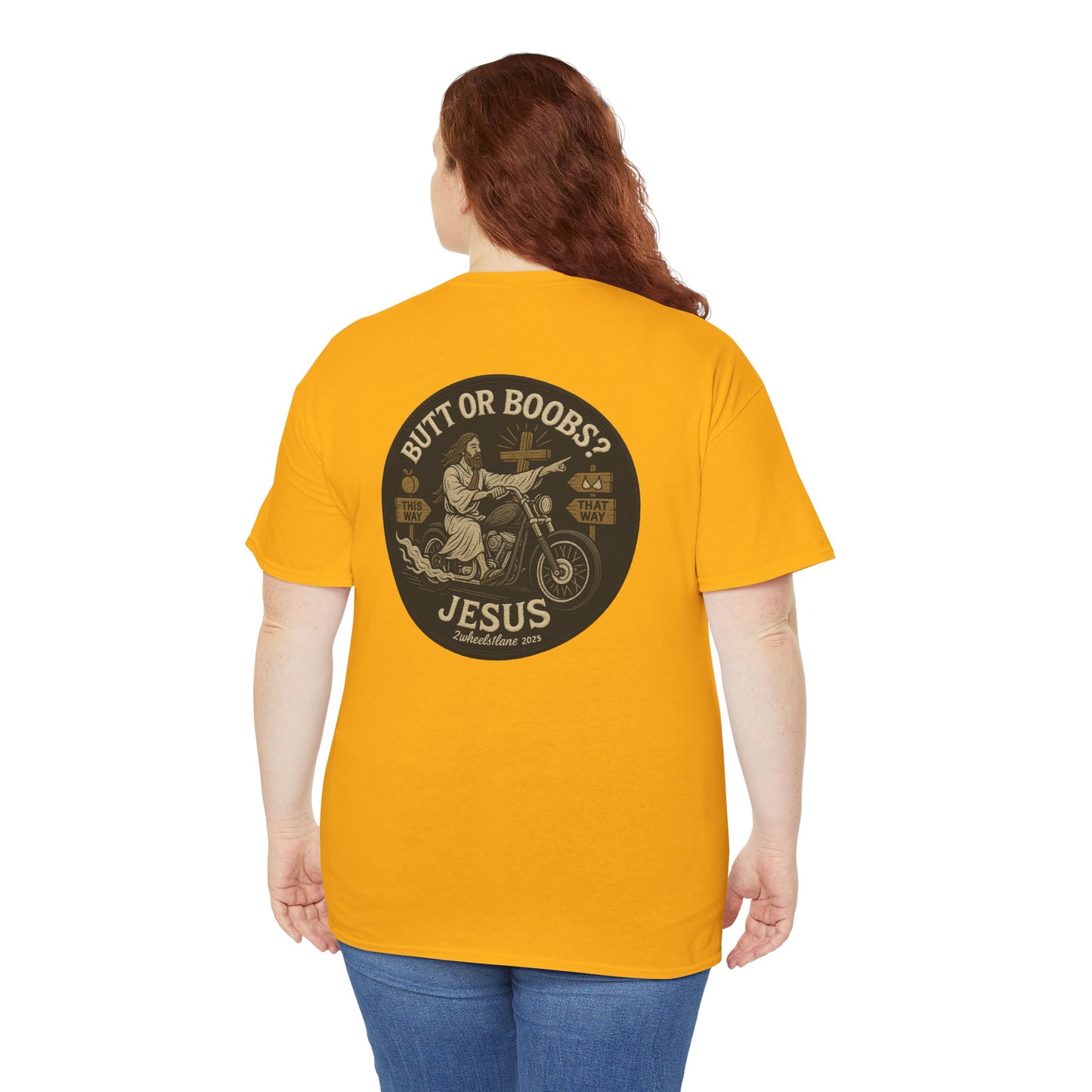 Jesus Biker T-Shirt – Bold Humor & Chopper Design | 2Wheels1Lane