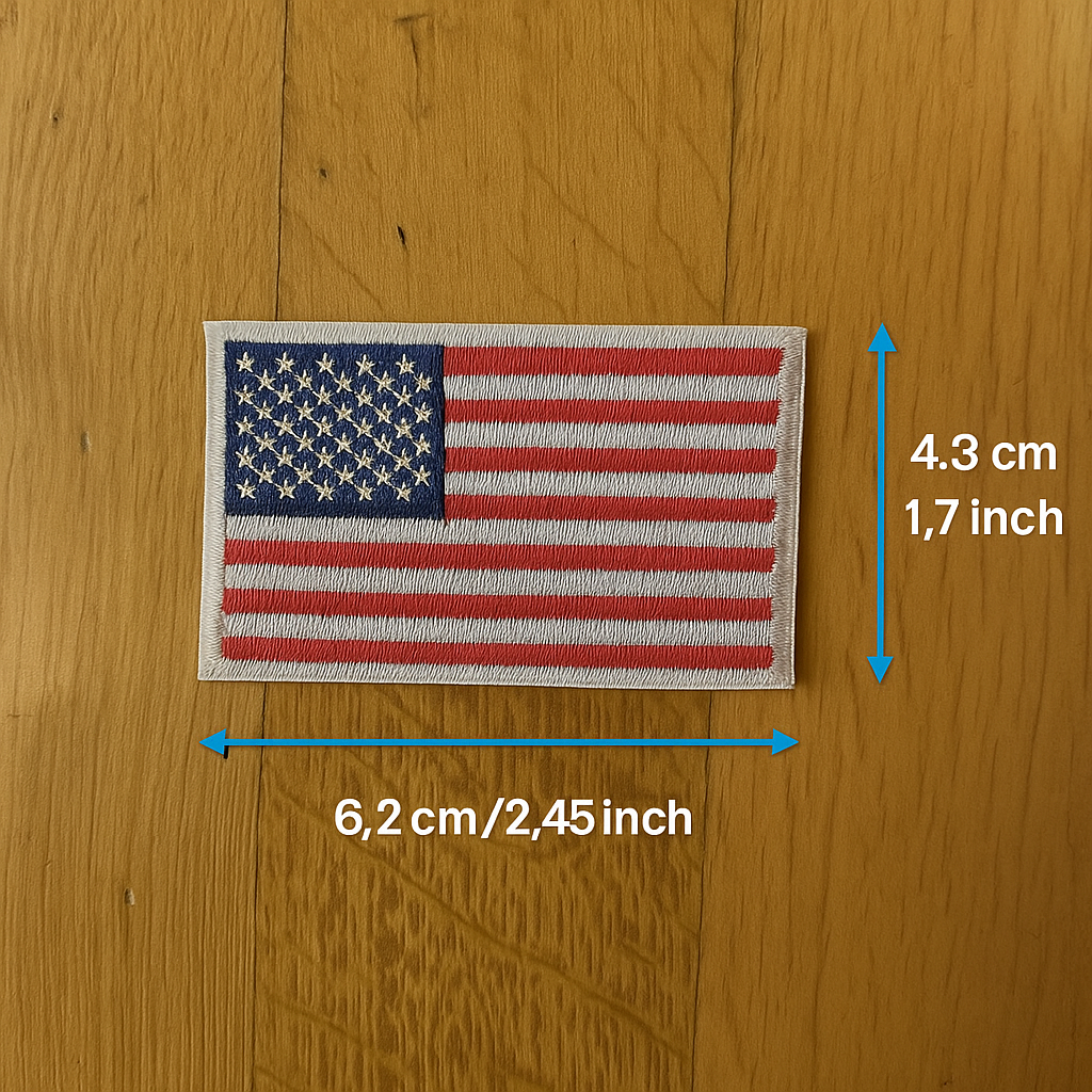 Custom Embroidered Country Flag Patch 4.3×6.3cm – Iron-On or Sew-On