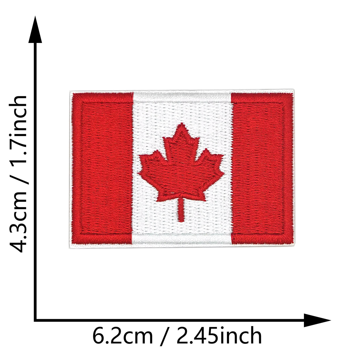 Custom Embroidered Country Flag Patch 4.3×6.3cm – Iron-On or Sew-On