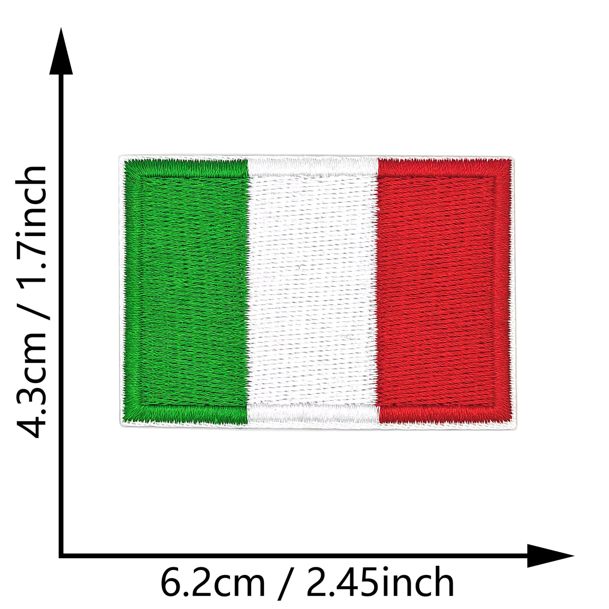 Custom Embroidered Country Flag Patch 4.3×6.3cm – Iron-On or Sew-On