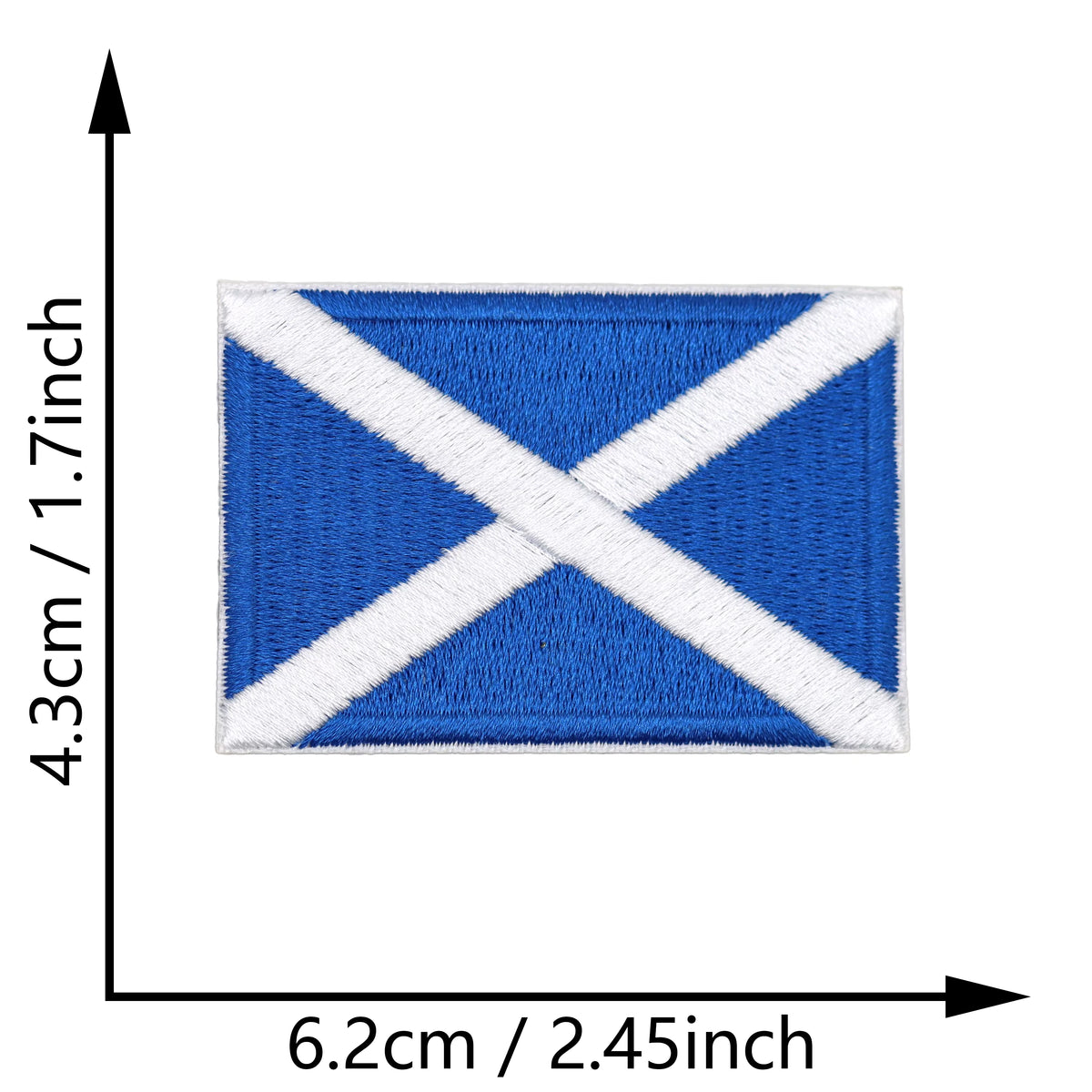 Custom Embroidered Country Flag Patch 4.3×6.3cm – Iron-On or Sew-On