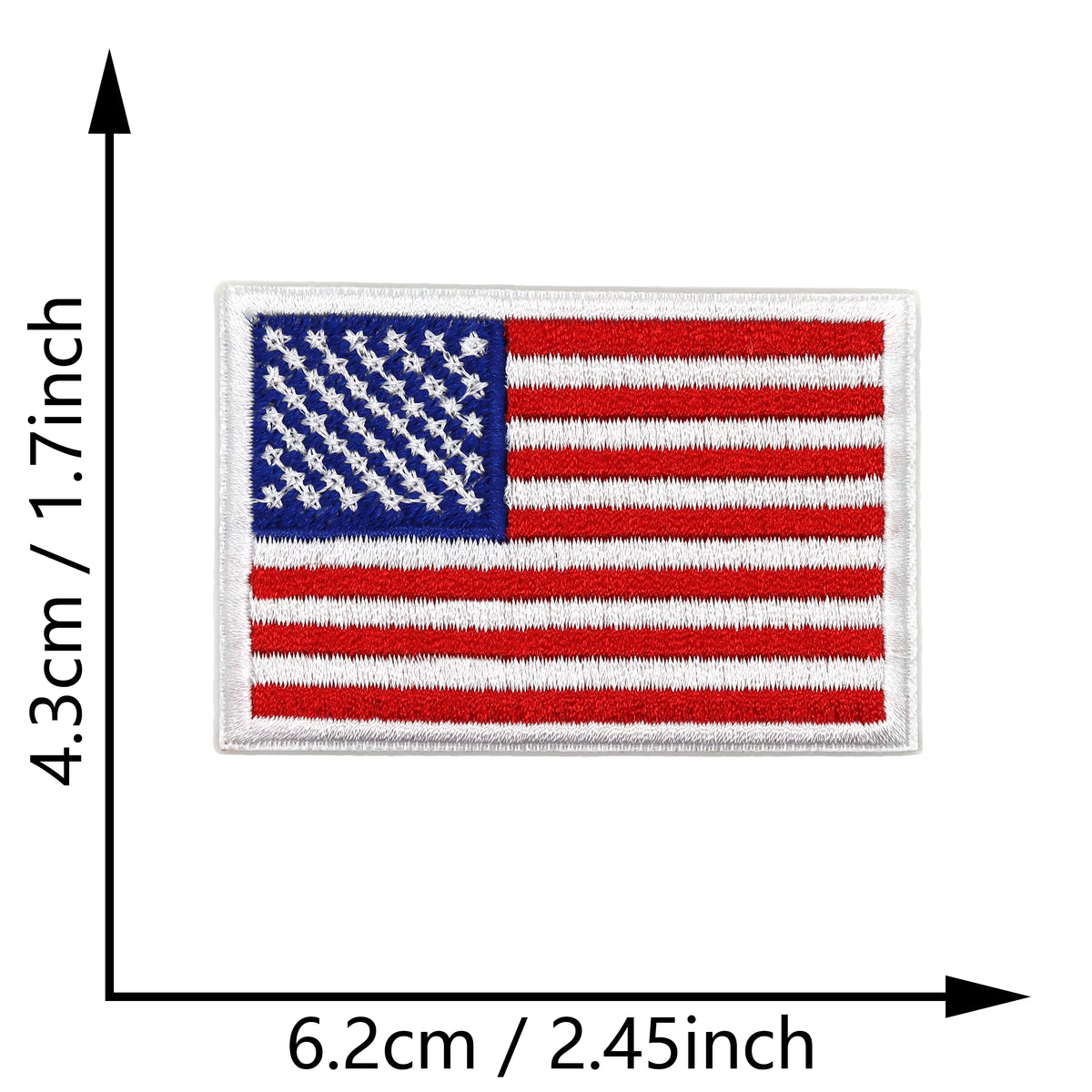Custom Embroidered Country Flag Patch 4.3×6.3cm – Iron-On or Sew-On