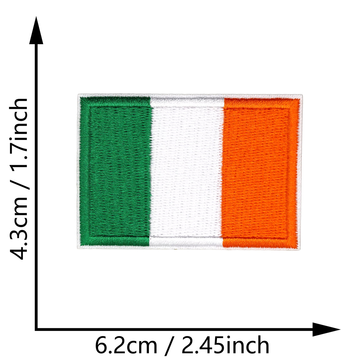 Custom Embroidered Country Flag Patch 4.3×6.3cm – Iron-On or Sew-On