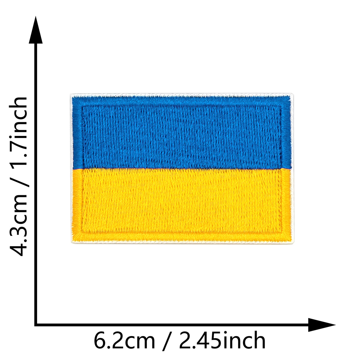 Custom Embroidered Country Flag Patch 4.3×6.3cm – Iron-On or Sew-On