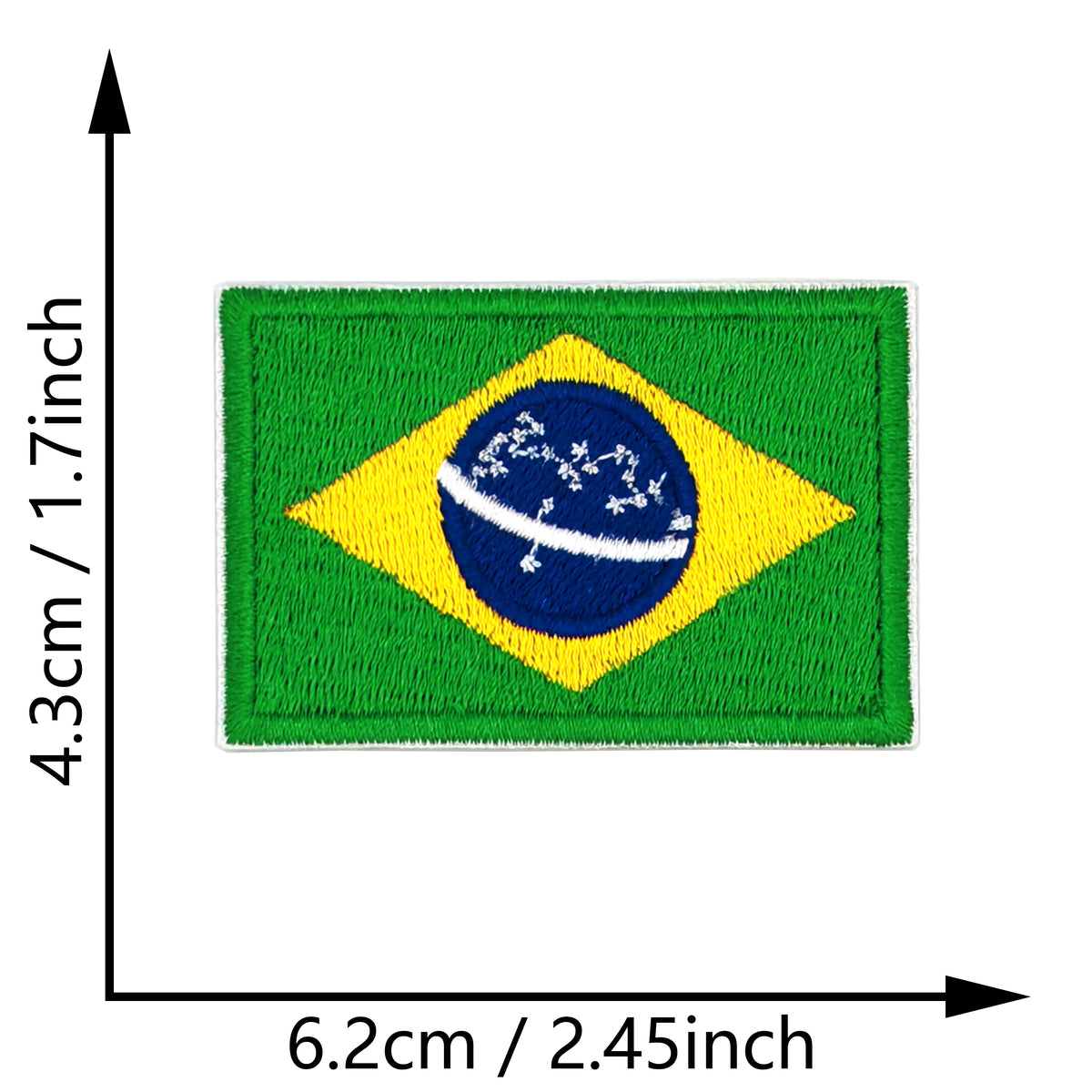 Custom Embroidered Country Flag Patch 4.3×6.3cm – Iron-On or Sew-On