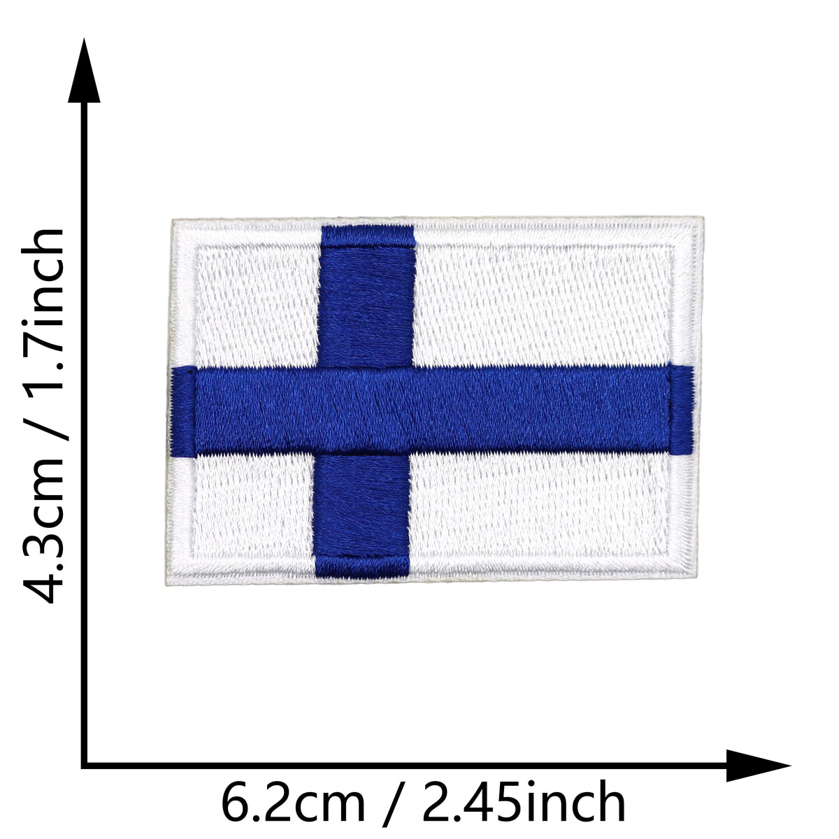 Custom Embroidered Country Flag Patch 4.3×6.3cm – Iron-On or Sew-On