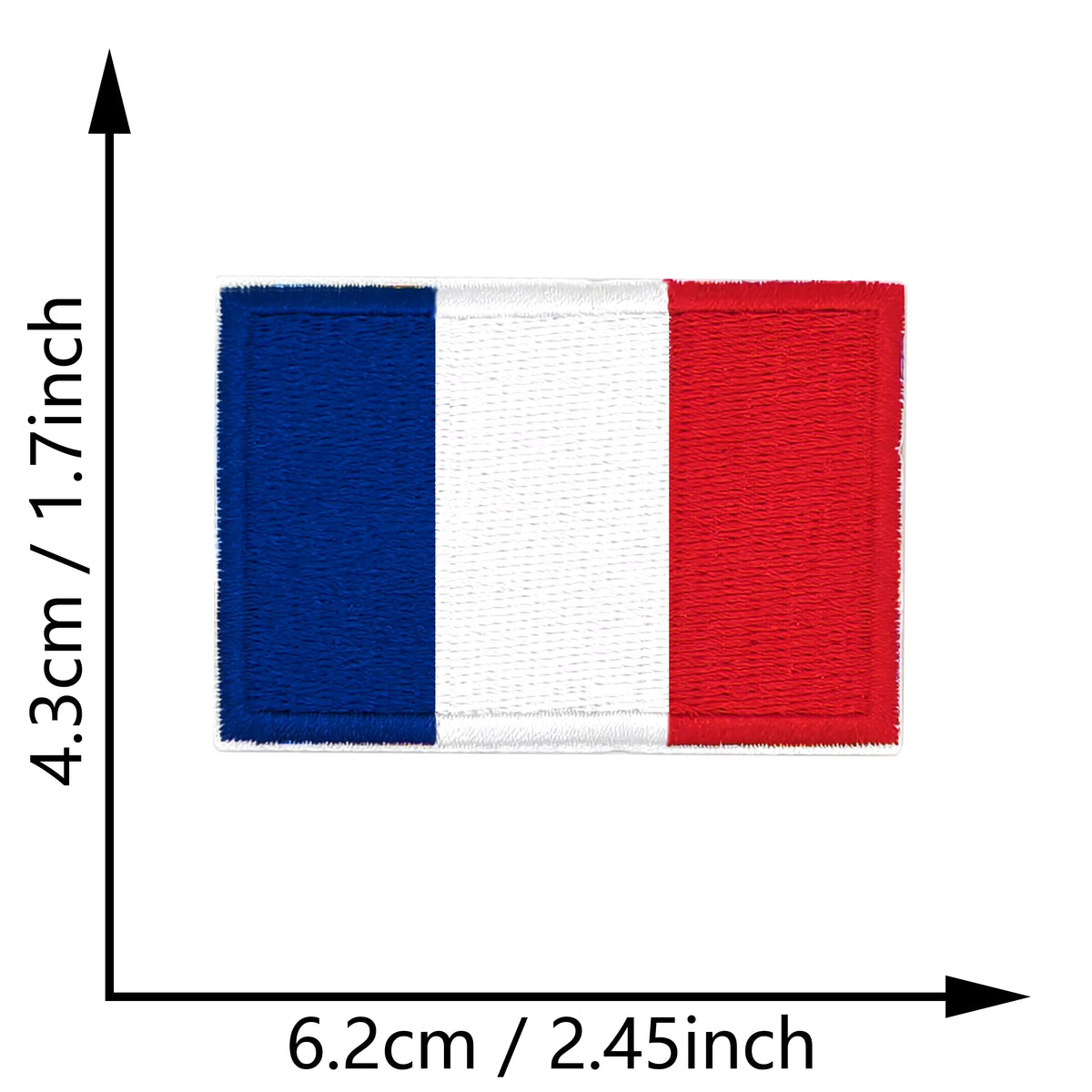 Custom Embroidered Country Flag Patch 4.3×6.3cm – Iron-On or Sew-On