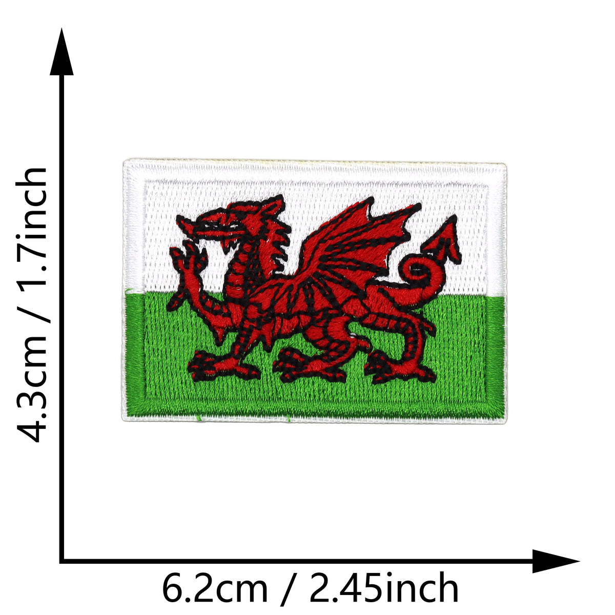 Custom Embroidered Country Flag Patch 4.3×6.3cm – Iron-On or Sew-On