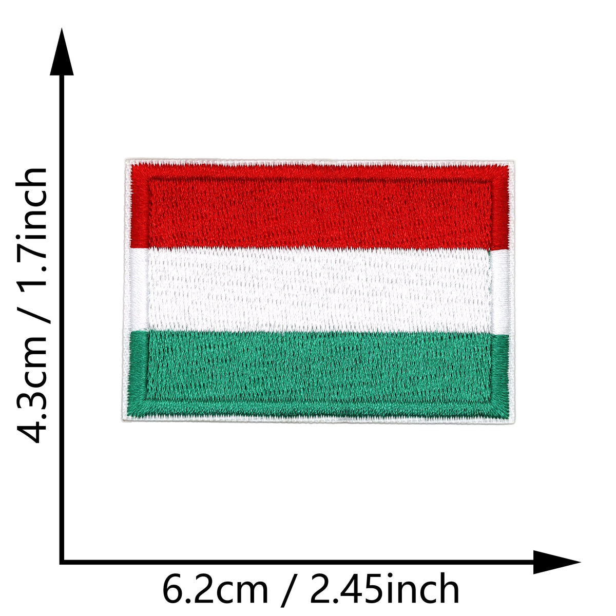 Custom Embroidered Country Flag Patch 4.3×6.3cm – Iron-On or Sew-On