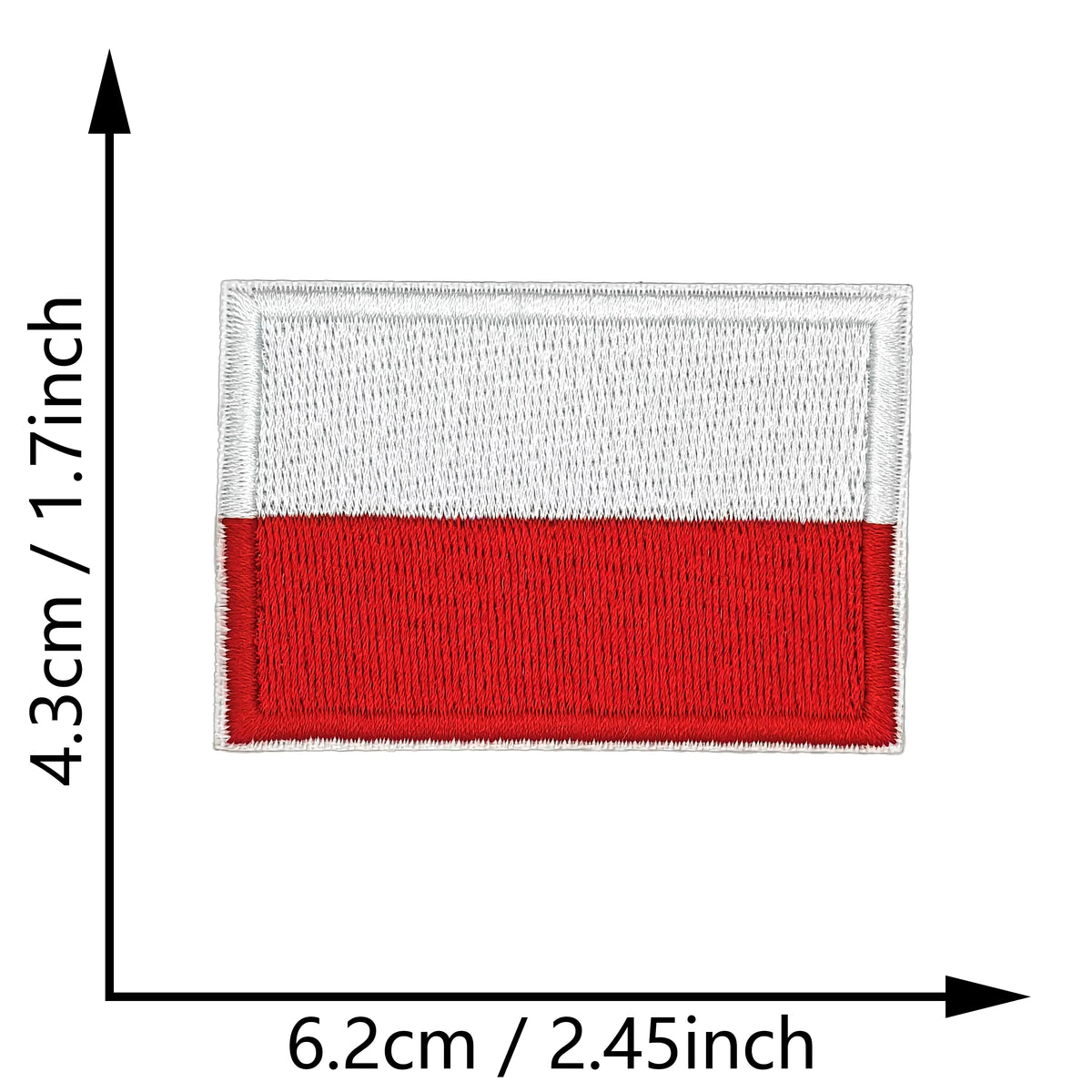 Custom Embroidered Country Flag Patch 4.3×6.3cm – Iron-On or Sew-On