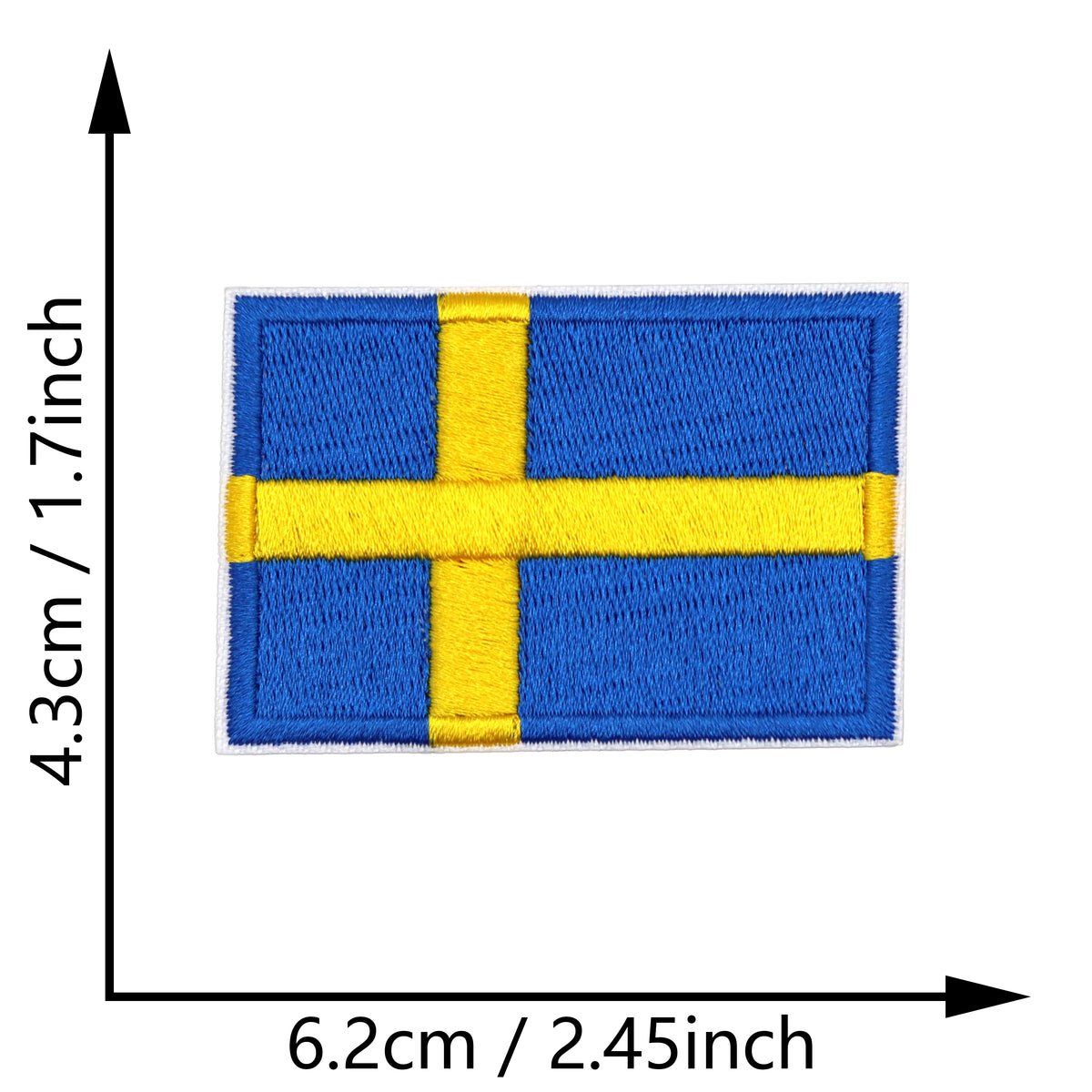 Custom Embroidered Country Flag Patch 4.3×6.3cm – Iron-On or Sew-On