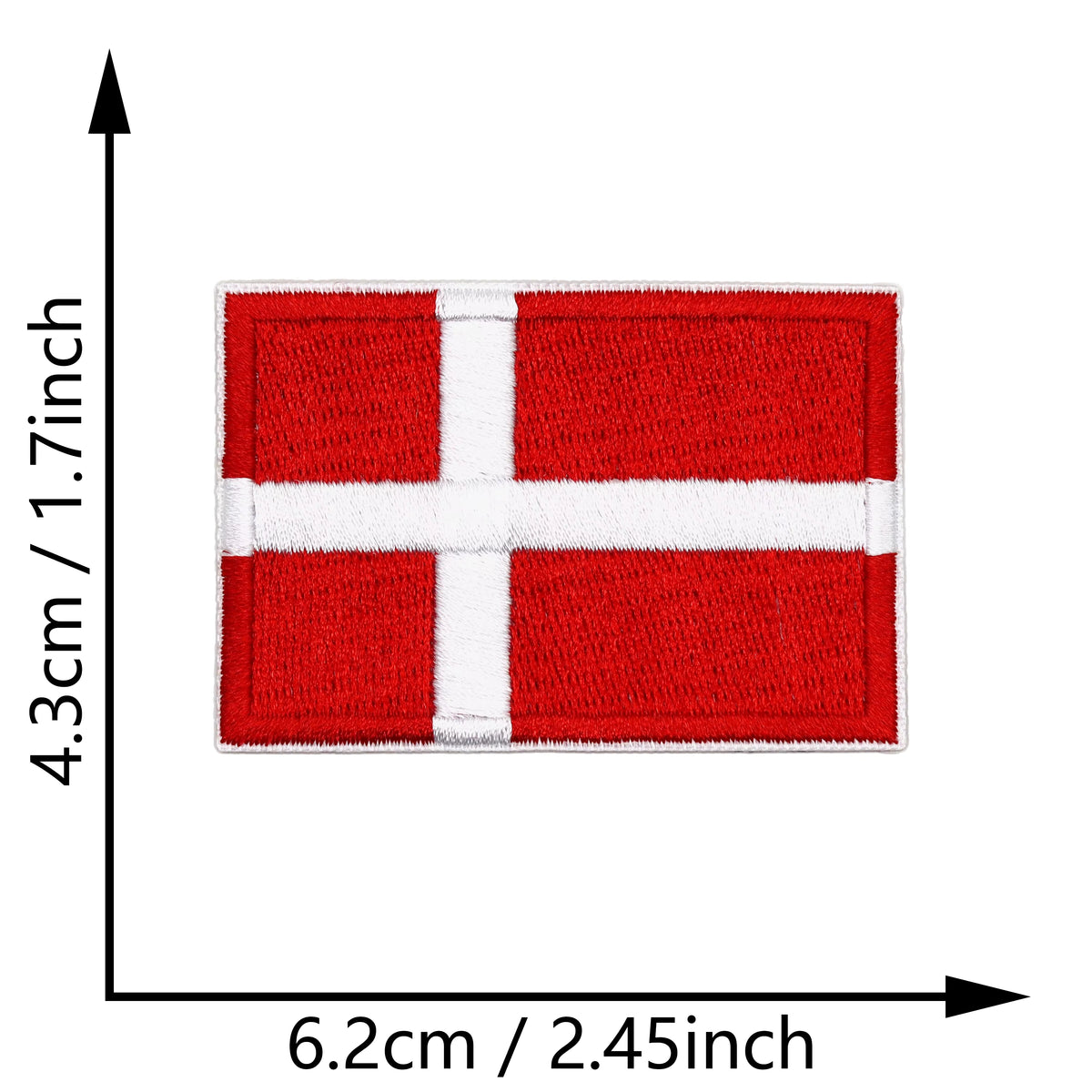 Custom Embroidered Country Flag Patch 4.3×6.3cm – Iron-On or Sew-On